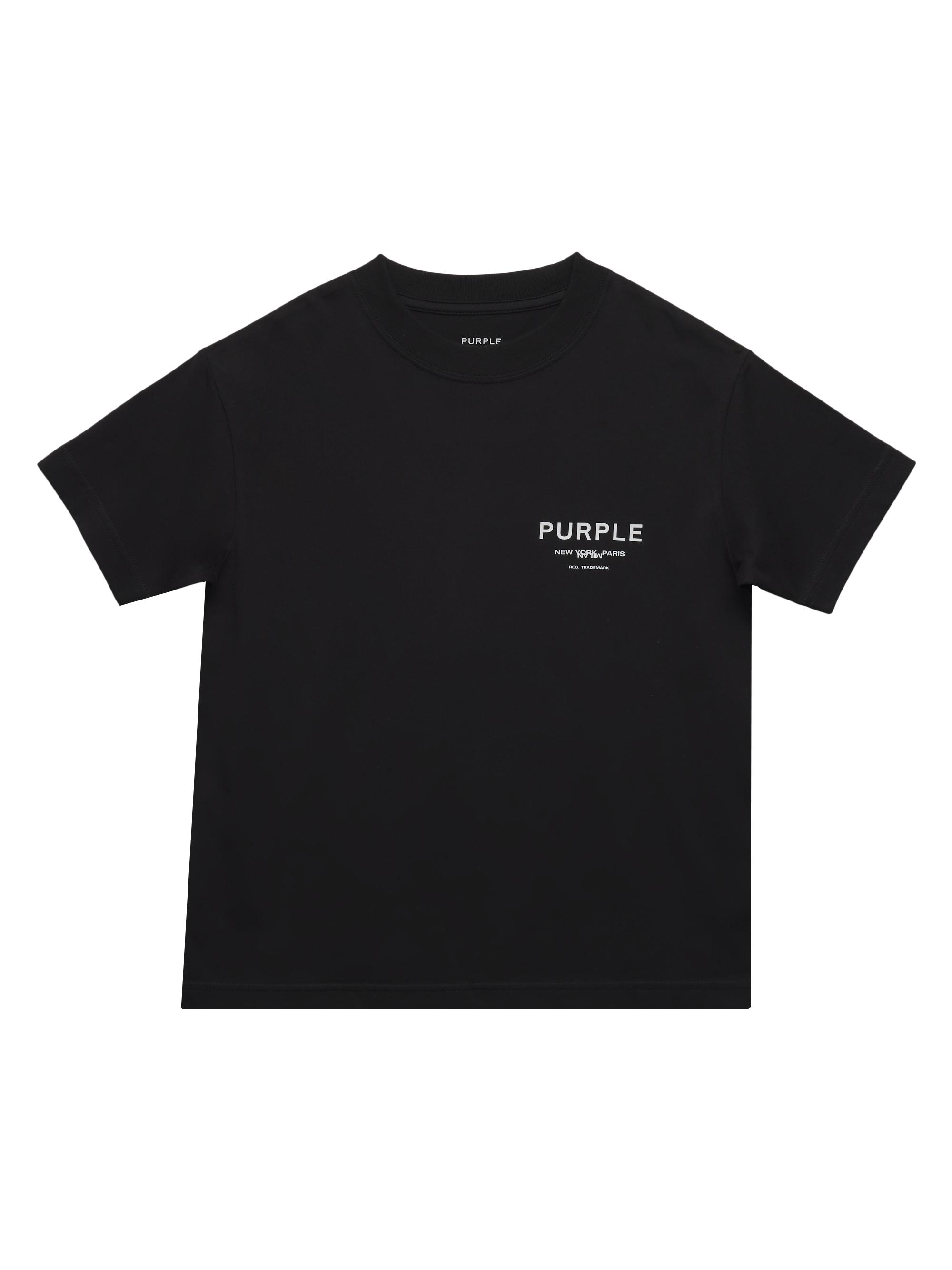 Purple Brand Little Boy's & Boy's Logo Jersey T-Shirt - Black