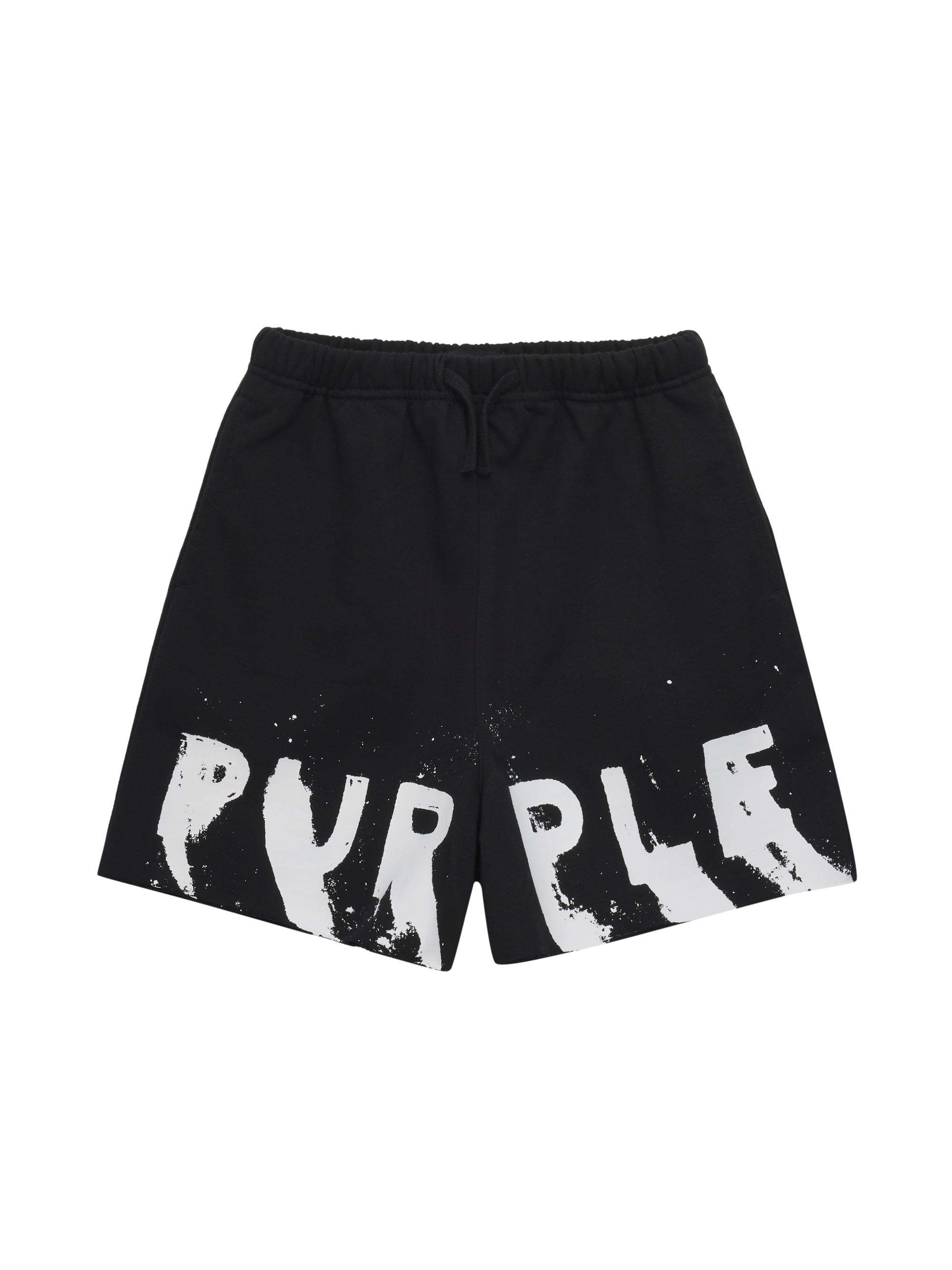 Purple Brand Little Boy's & Boy's Logo Fleece Shorts - Black