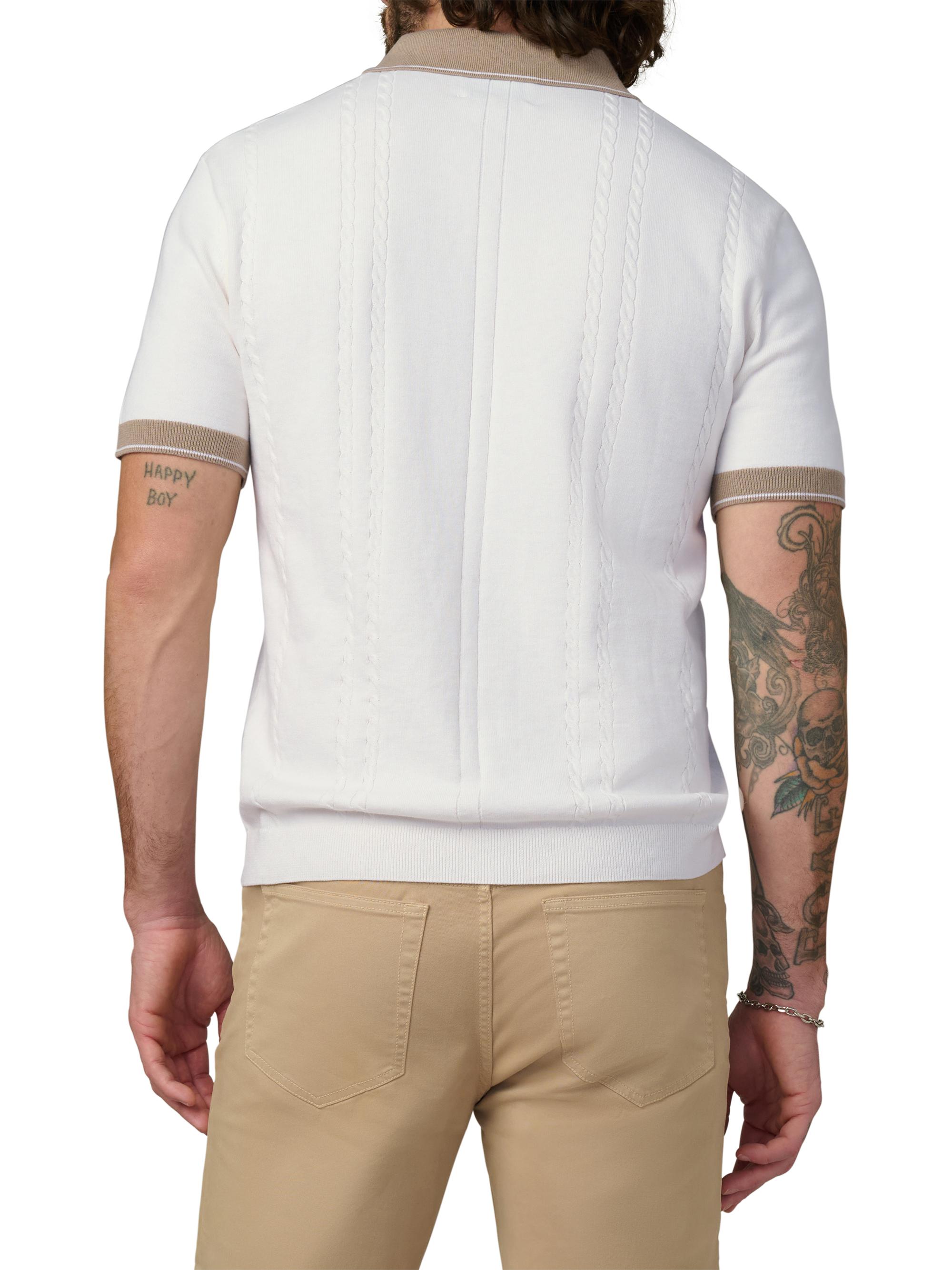 Joe's Jeans Tennis Cable-Knit Cotton-Blend Polo Shirt | Saks Fifth