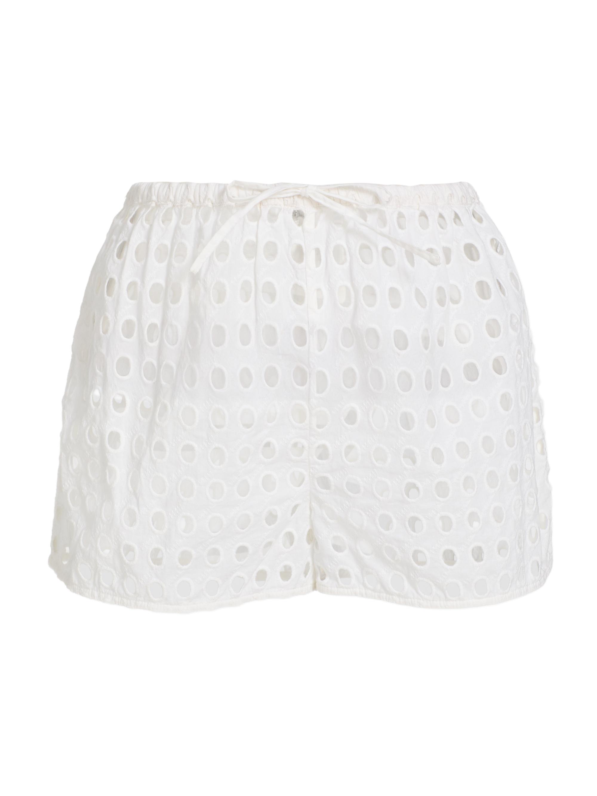 Solid & Striped Women's The Remi Cotton Eyelet Shorts - Optic White