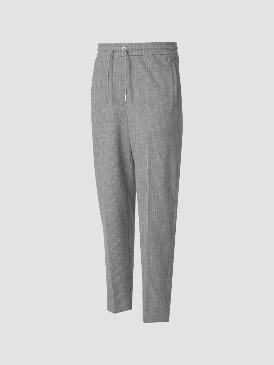 Mackage Men's Stanley Brushed Knit Pants In Light Grey Cream