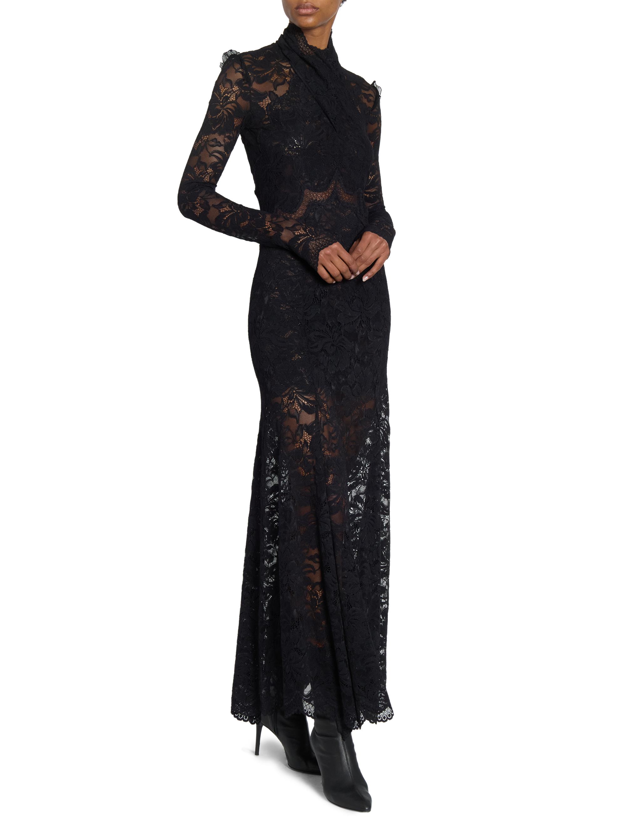 Rabanne Lace Wrap Long-Sleeve Maxi Dress | Saks Fifth Avenue