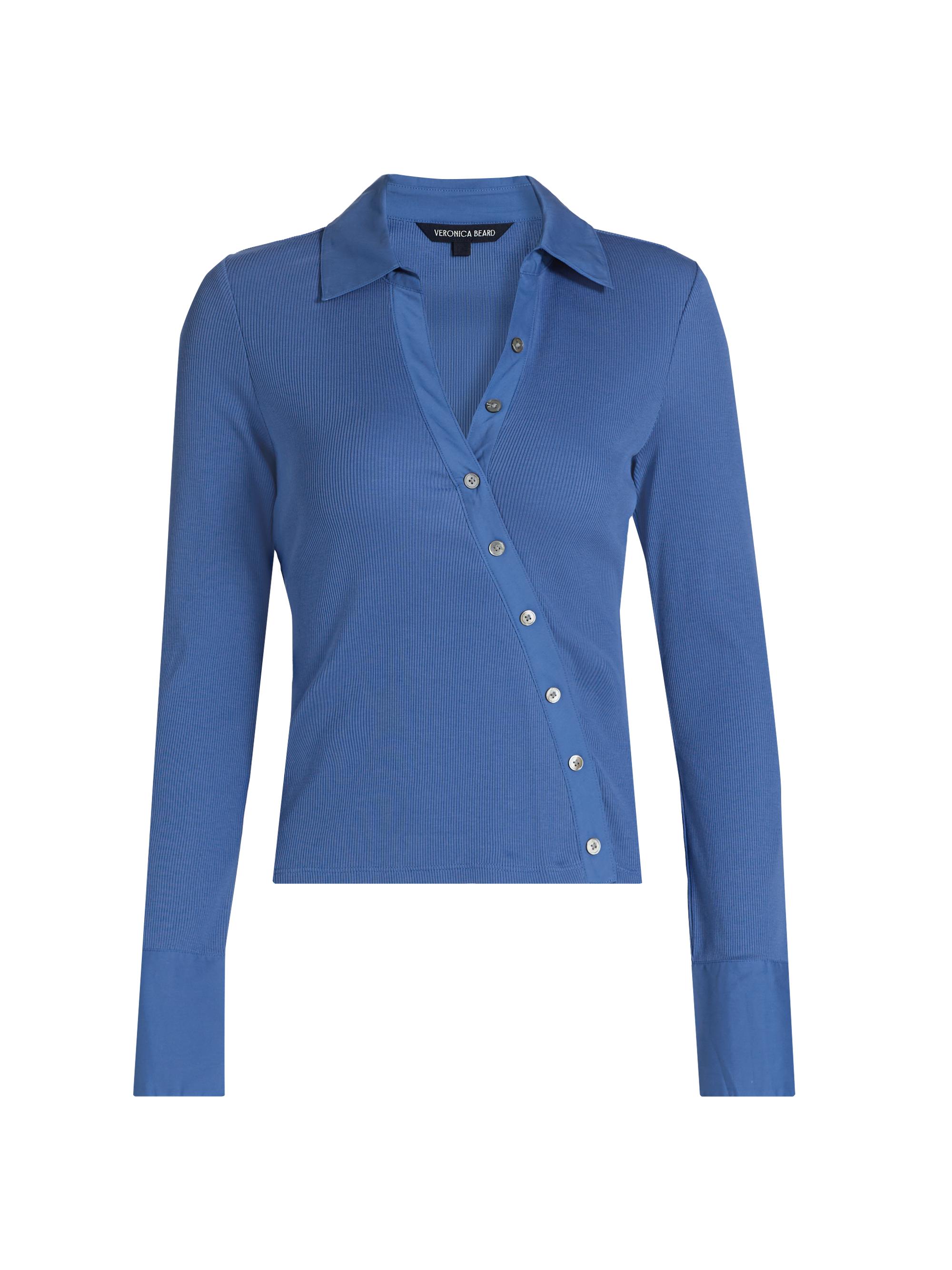 Veronica Beard Brenner Cotton Asymmetric Shirt | Saks Fifth Avenue