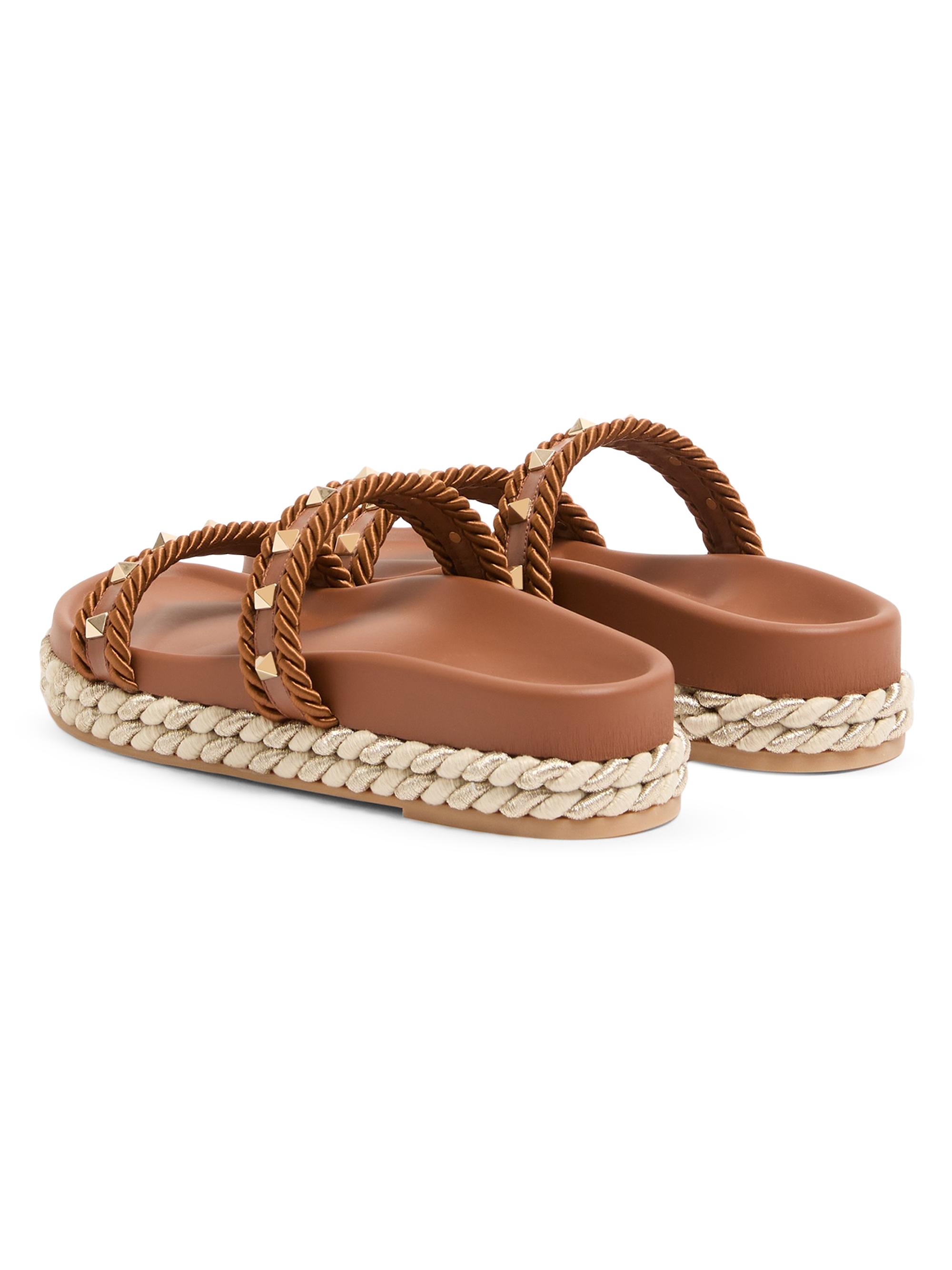 Valentino Garavani Rockstud Slide 20MM Sandals in Calfskin | Saks