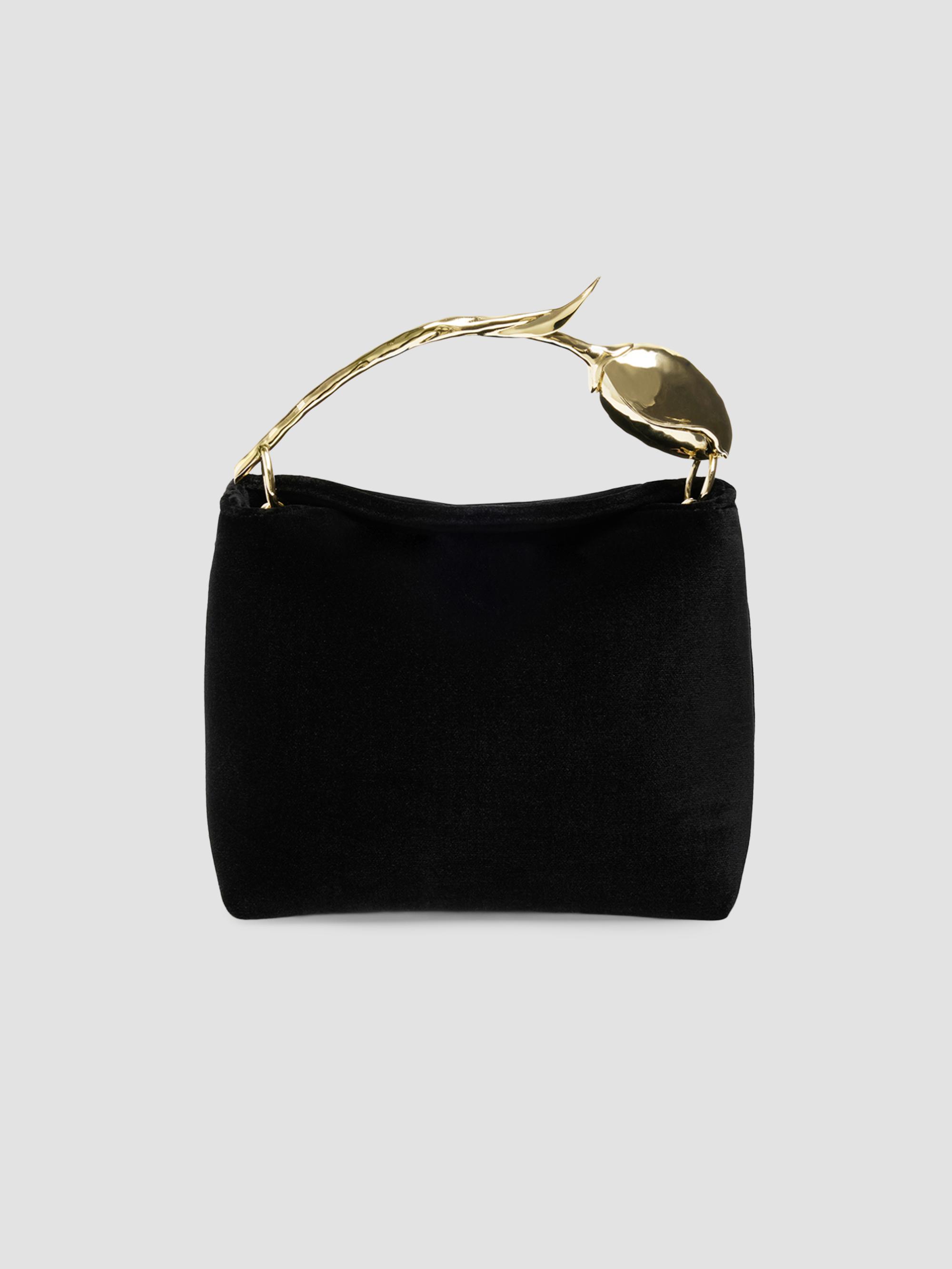 Erdem Women's Bloom Mini Velvet Top Handle Bag - Black | Thumbnail 5