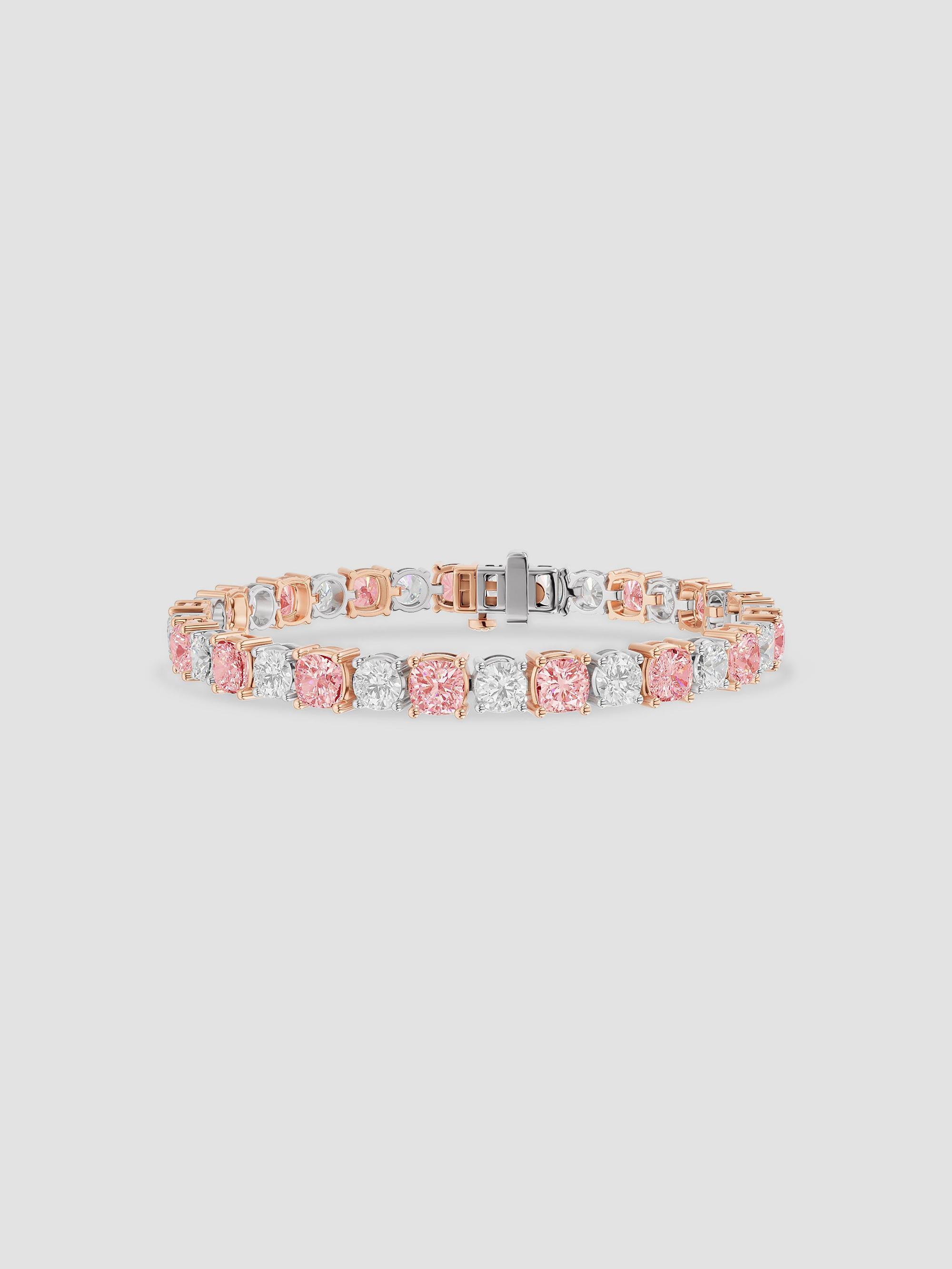 Women's Two-Tone 14K Gold & 19.70 TCW Lab-Grown Diamond Tennis Bracelet - Two Tone