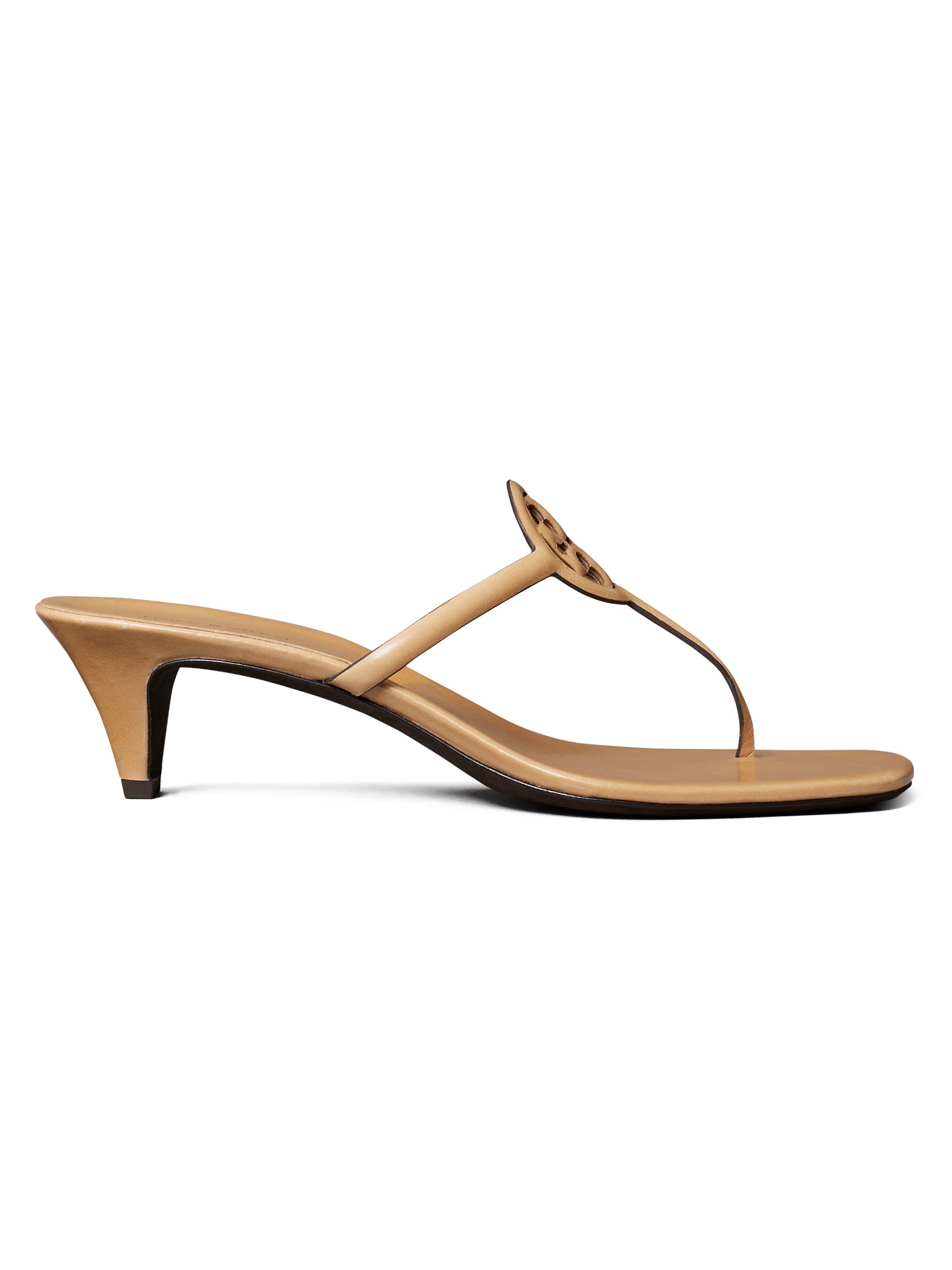 Tory Burch Women's Miller 50MM Leather Sandals - Honeycomb Tan