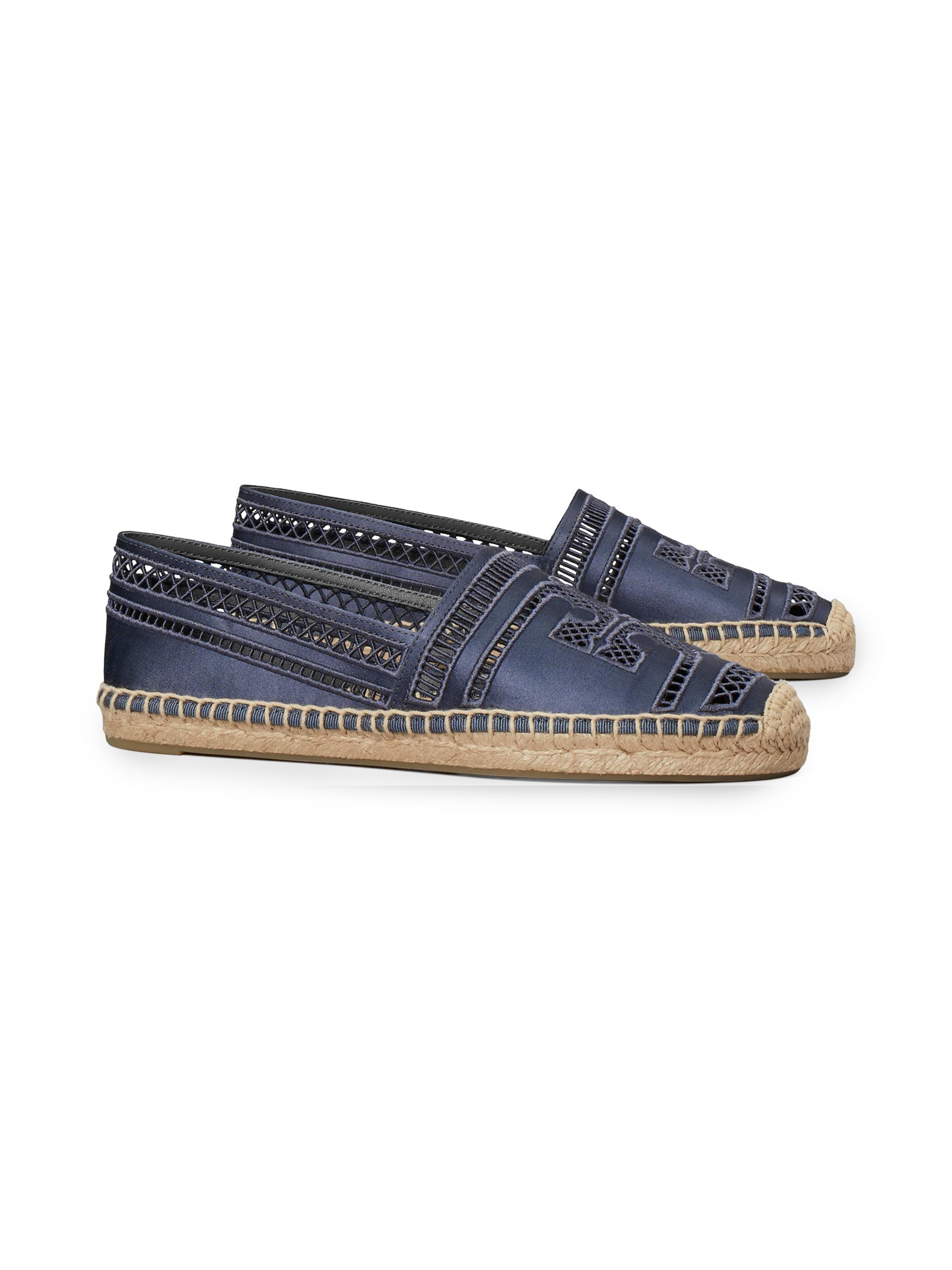Tory Burch Open-Weave Satin Espadrilles | Saks Fifth Avenue