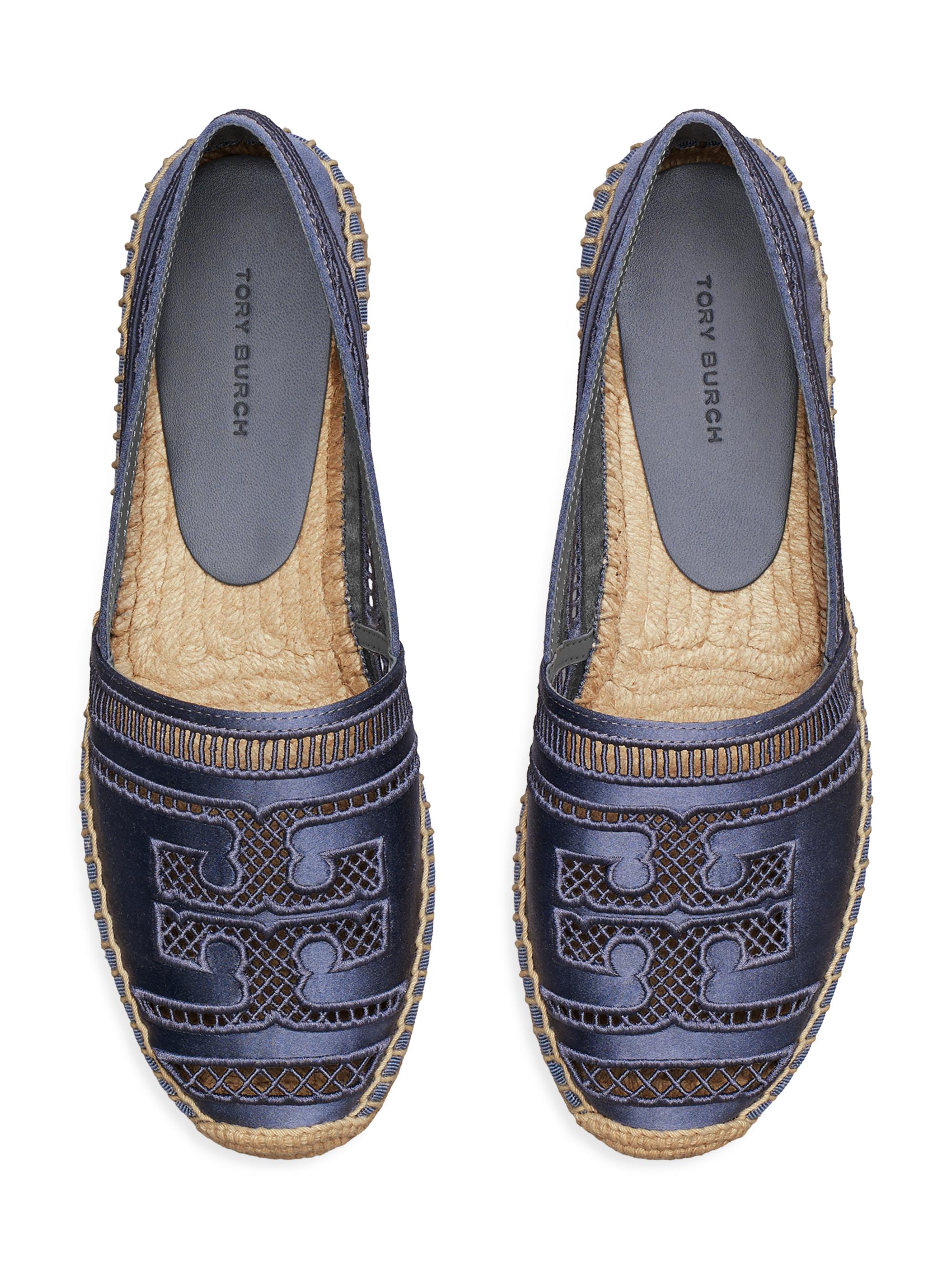 Tory Burch Open-Weave Satin Espadrilles | Saks Fifth Avenue