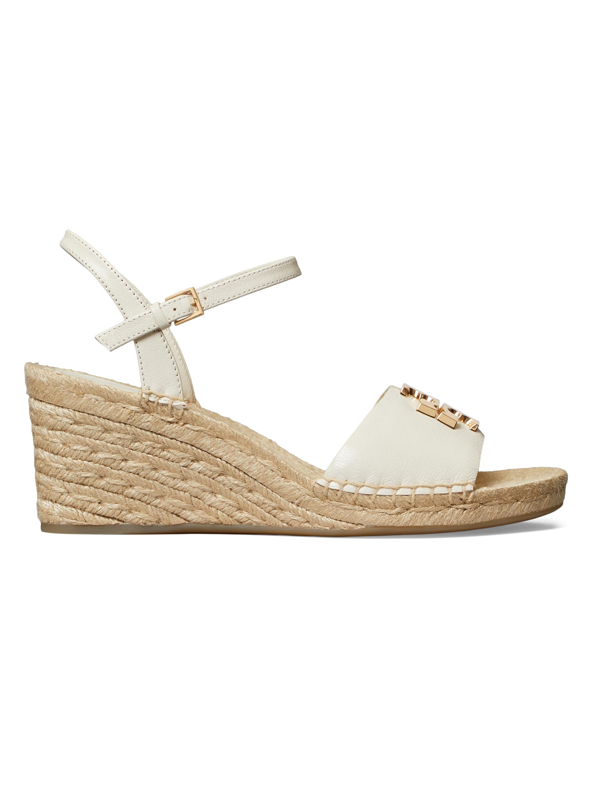 Tory Burch Women's Eleanor 50MM Espadrille-Wedge Sandals - Light Cream