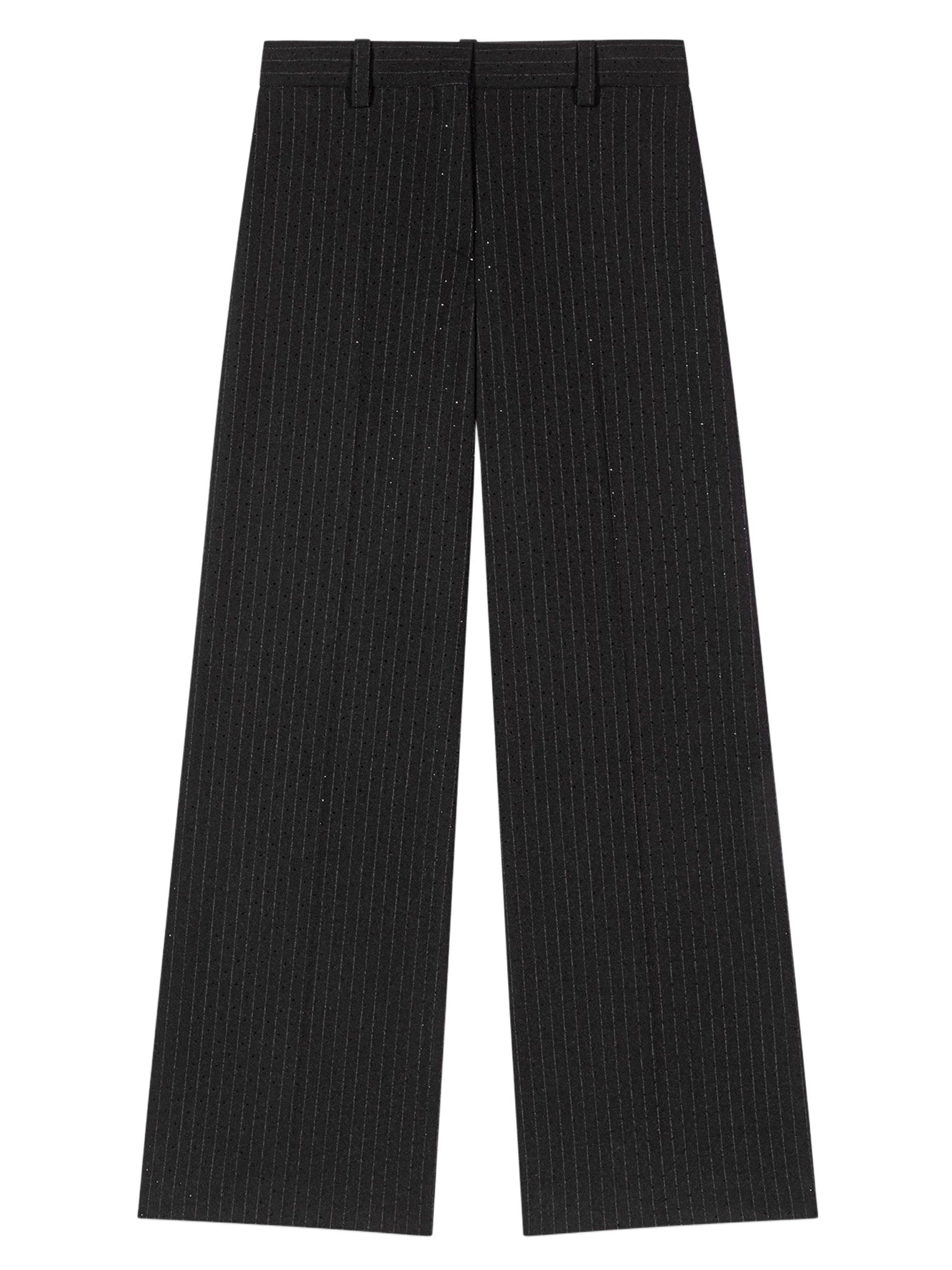 Maje Women's Rhinestone Suit Trousers - Black