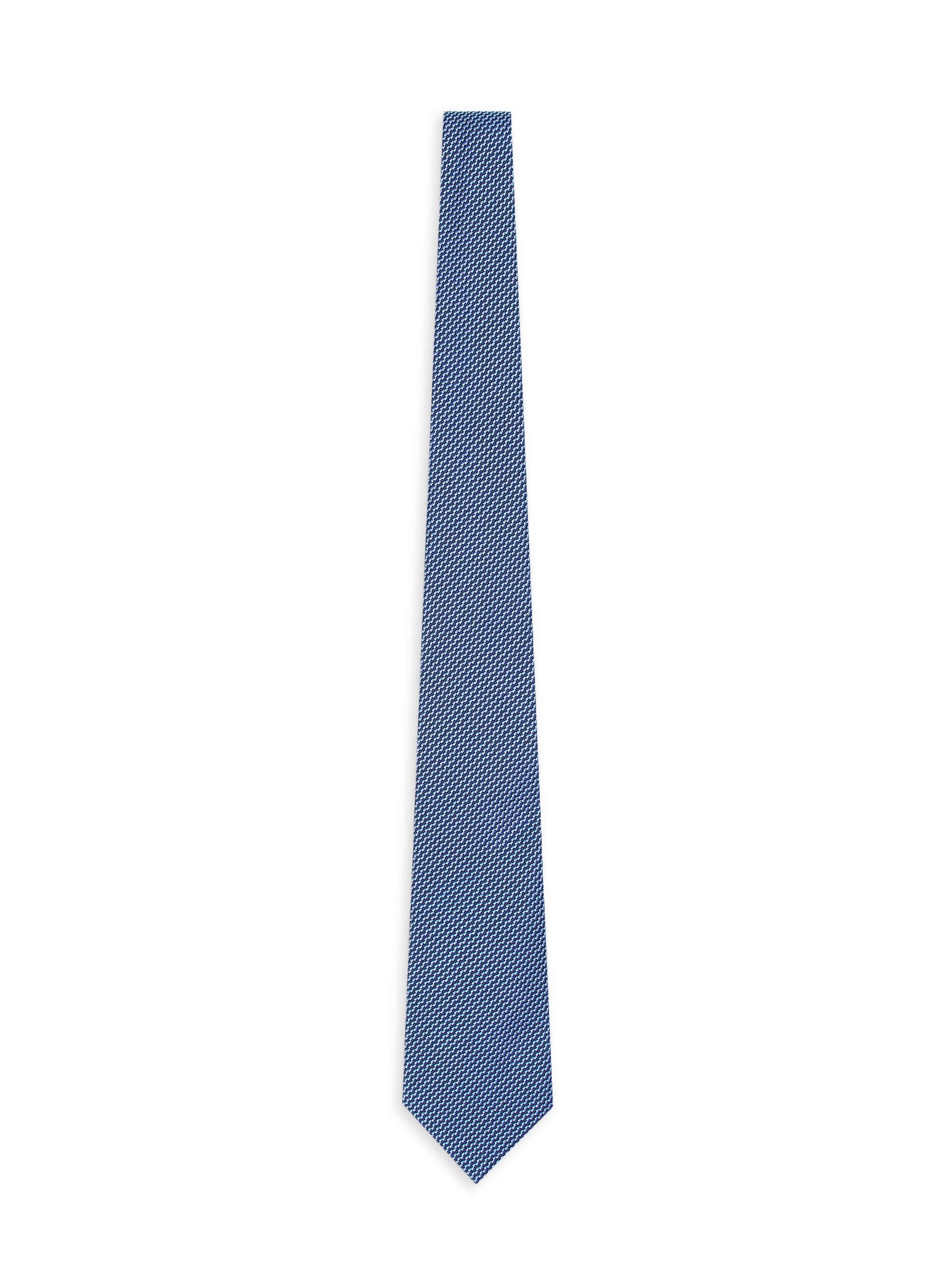 Giorgio Armani Men's Textured Woven Silk Jacquard Tie - Blue