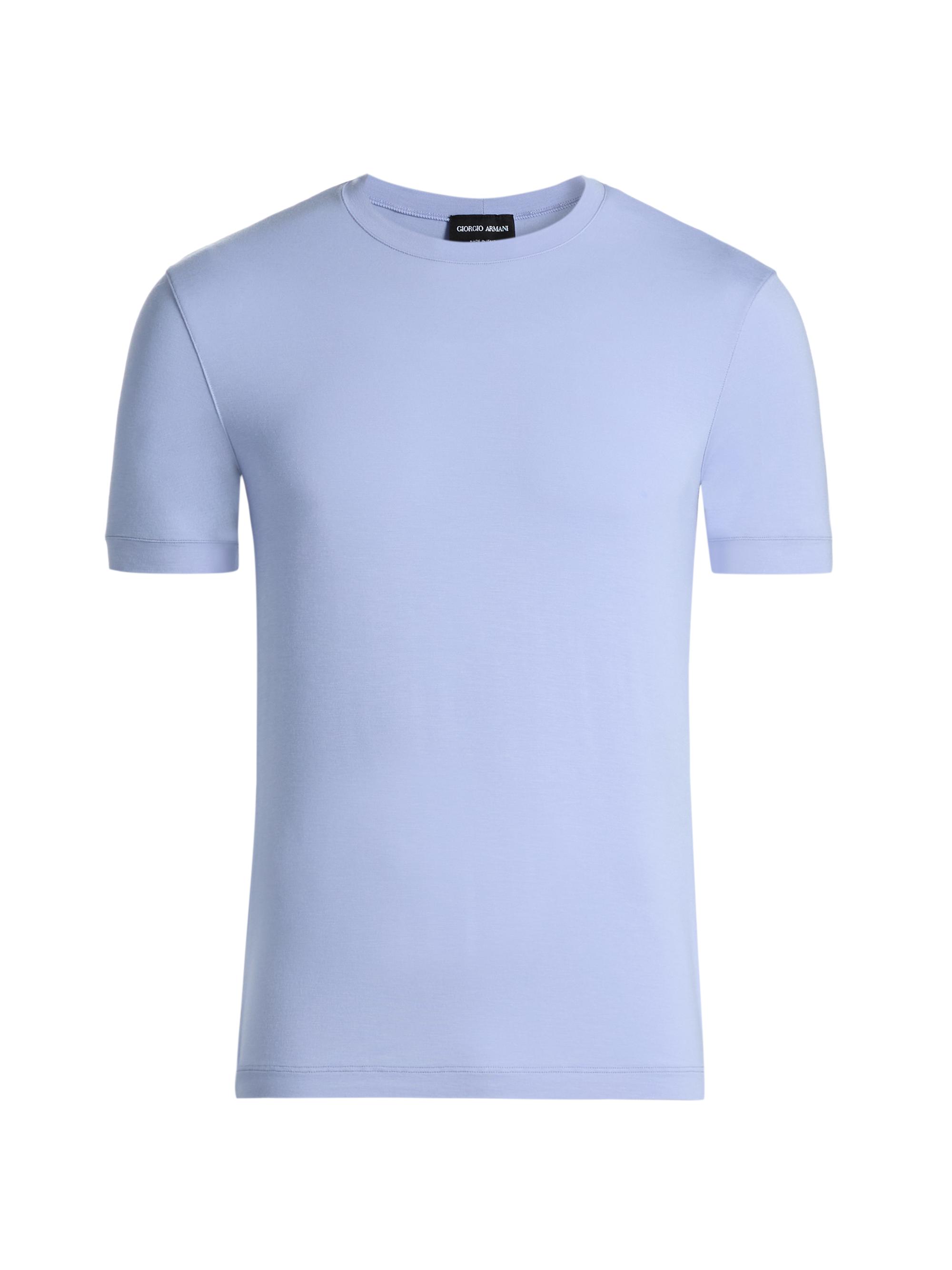 Giorgio Armani Men's Stretch Jersey Crewneck T-Shirt - Solid Light