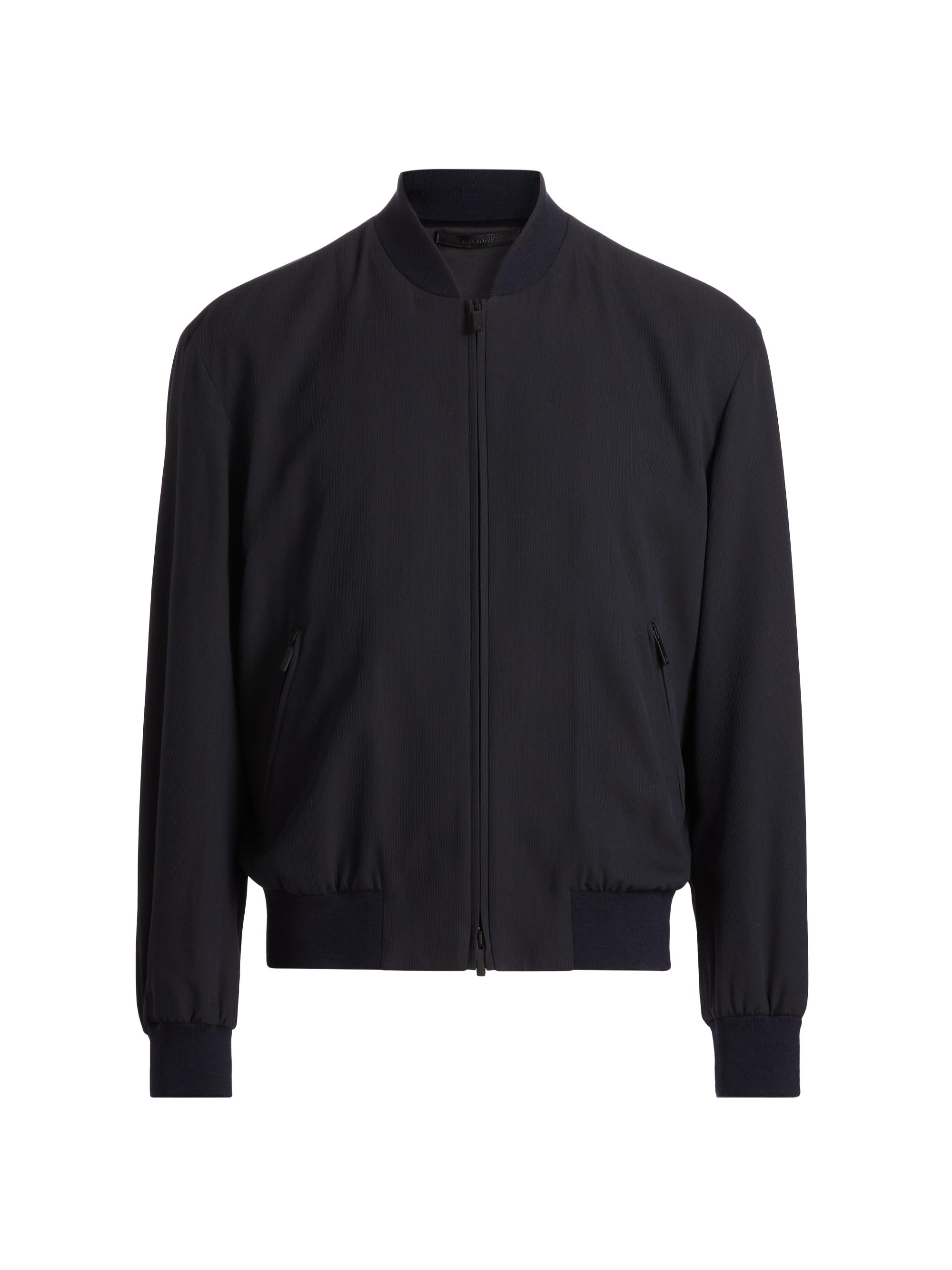 Giorgio Armani Suede Knit Full-Zip Jacket | Saks Fifth Avenue
