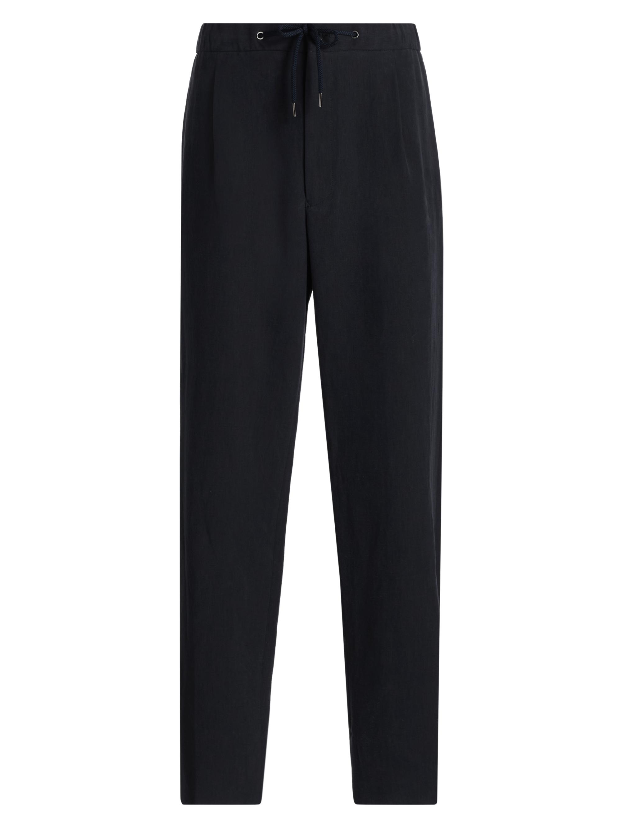 Giorgio Armani Men's Linen Drawstring Pants - Solid Light