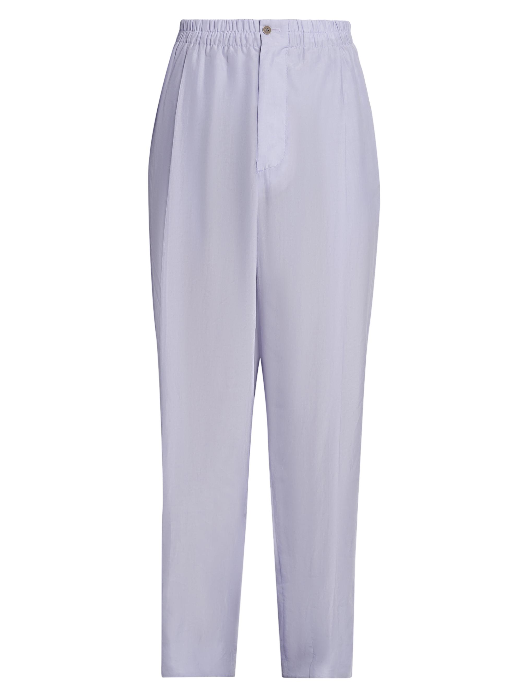 Giorgio Armani Men's Cotton Poplin Trousers - Solid Light