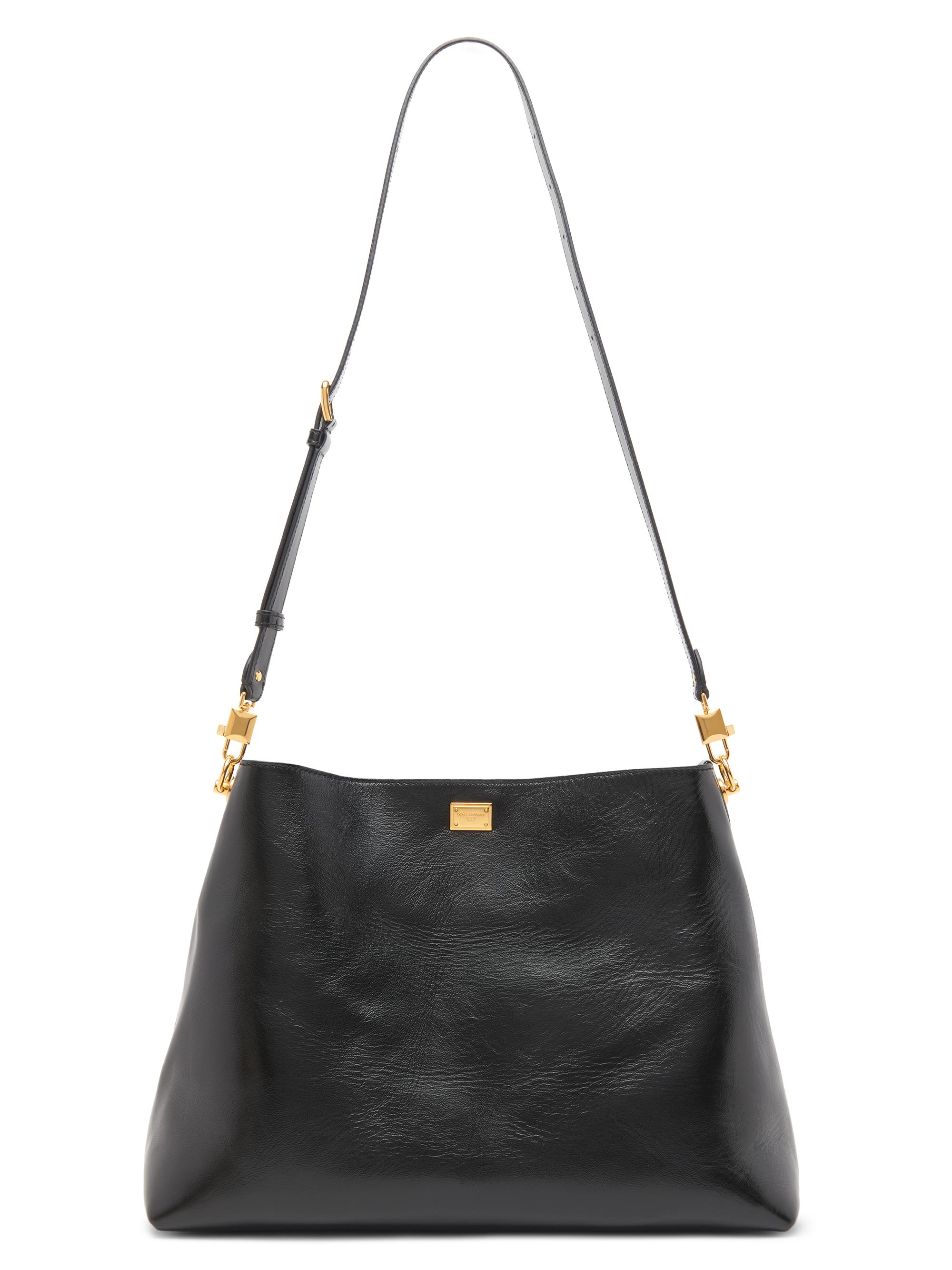Dolce & Gabbana Women's Tumbled Leather Shoulder Bag - Nero
