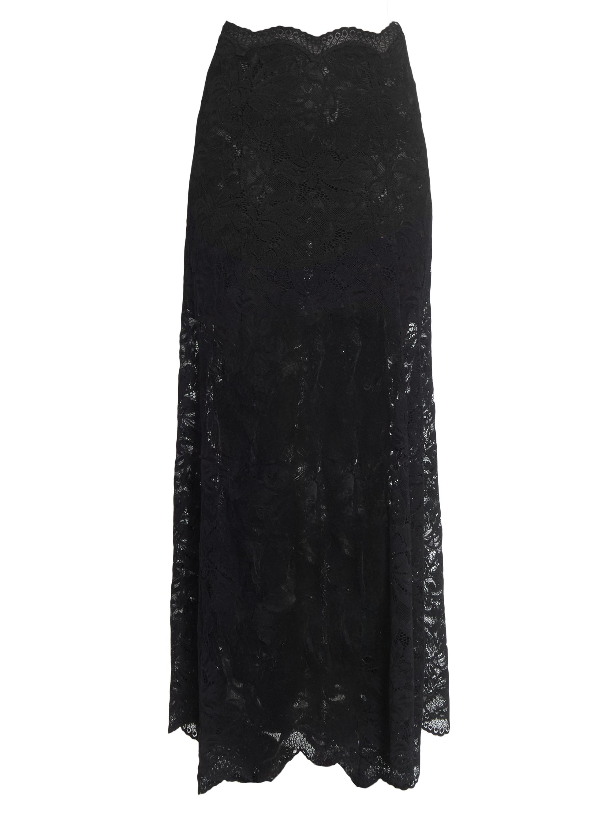 Rabanne Women's Lace Maxi Skirt - Black