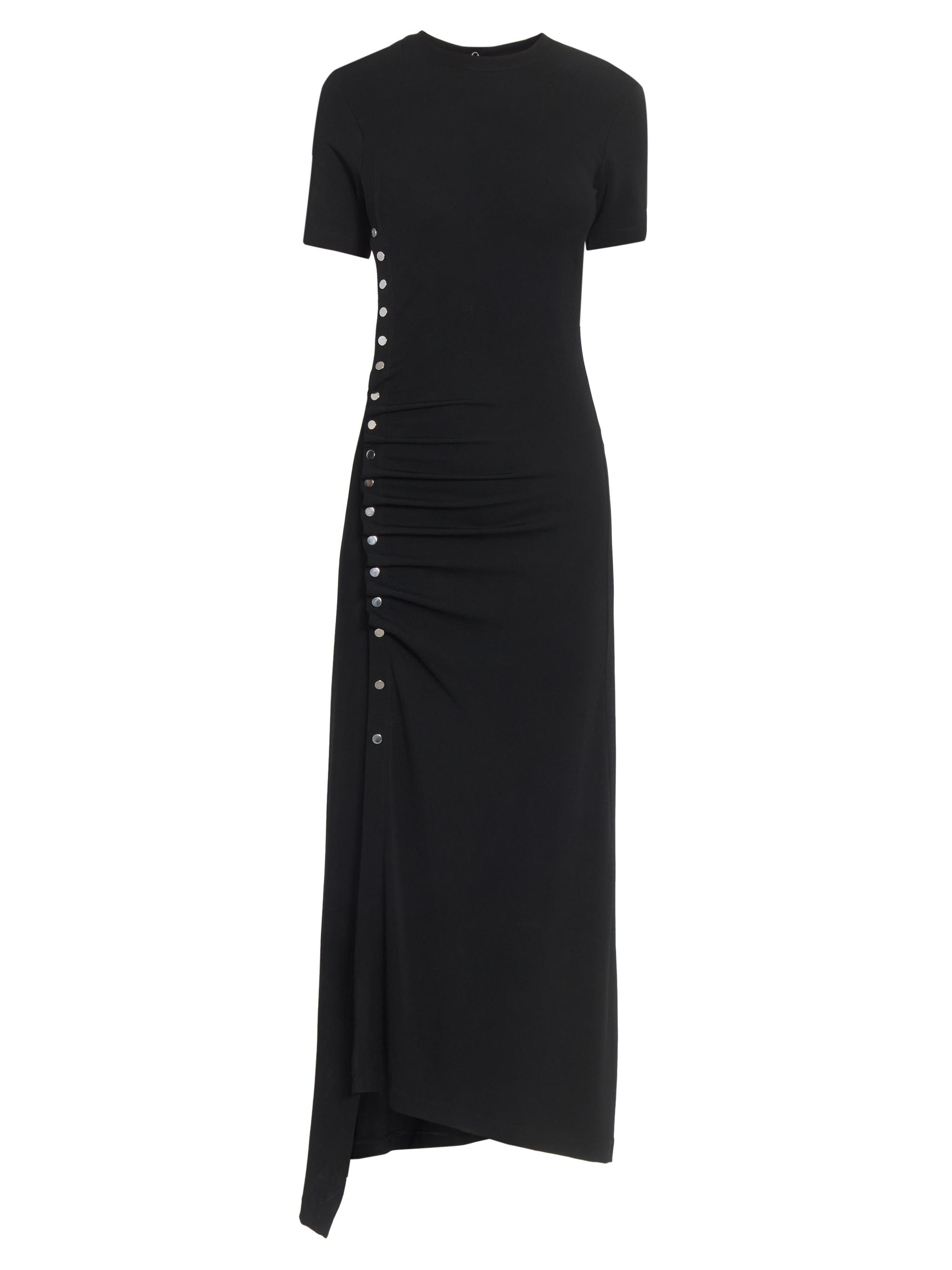 Rabanne Women's Studded Jersey Midi-Dress - Black