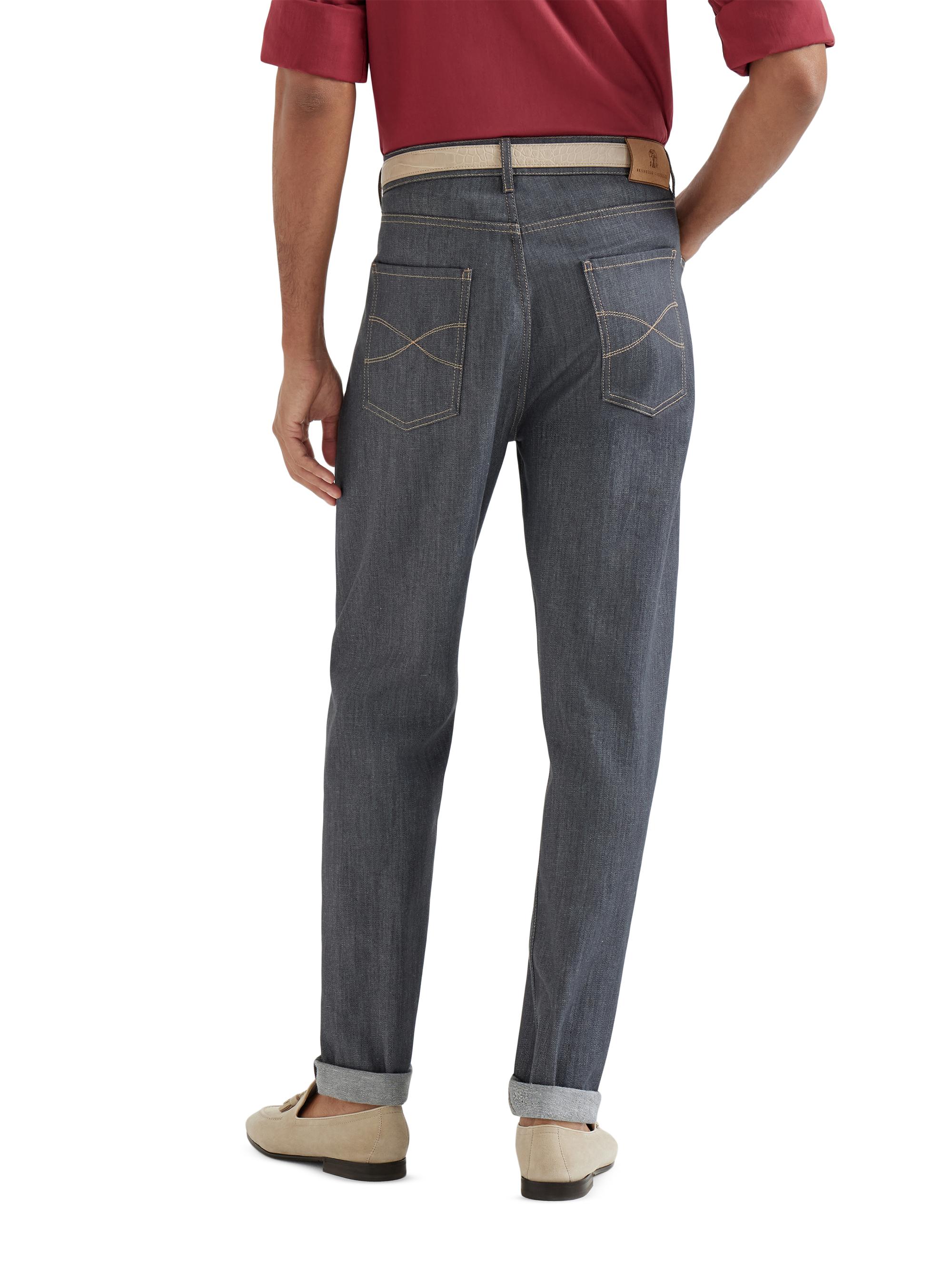 Brunello Cucinelli Comfort Grayscale Denim Iconic Fit Five Pocket