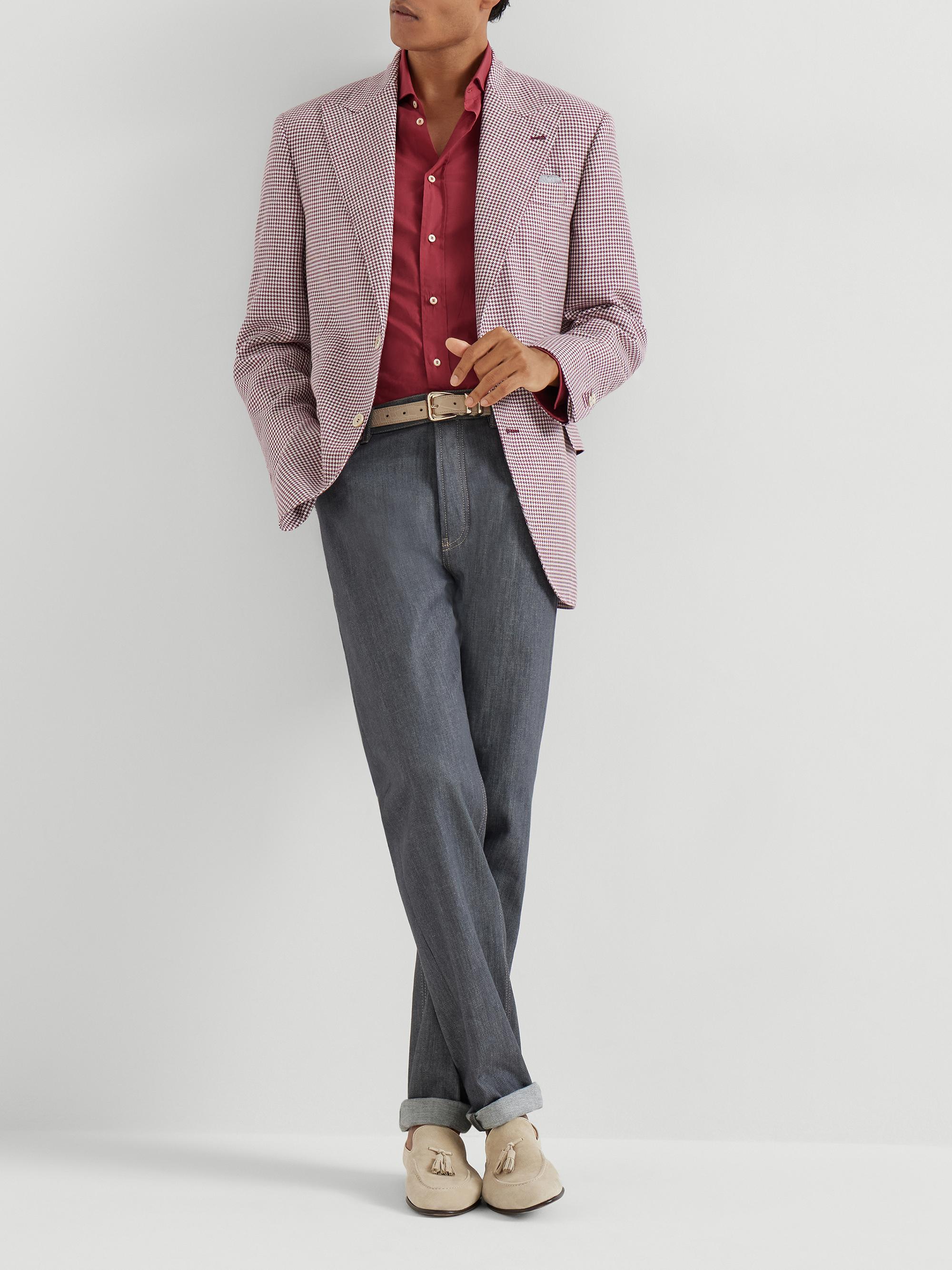 Brunello Cucinelli Comfort Grayscale Denim Iconic Fit Five Pocket