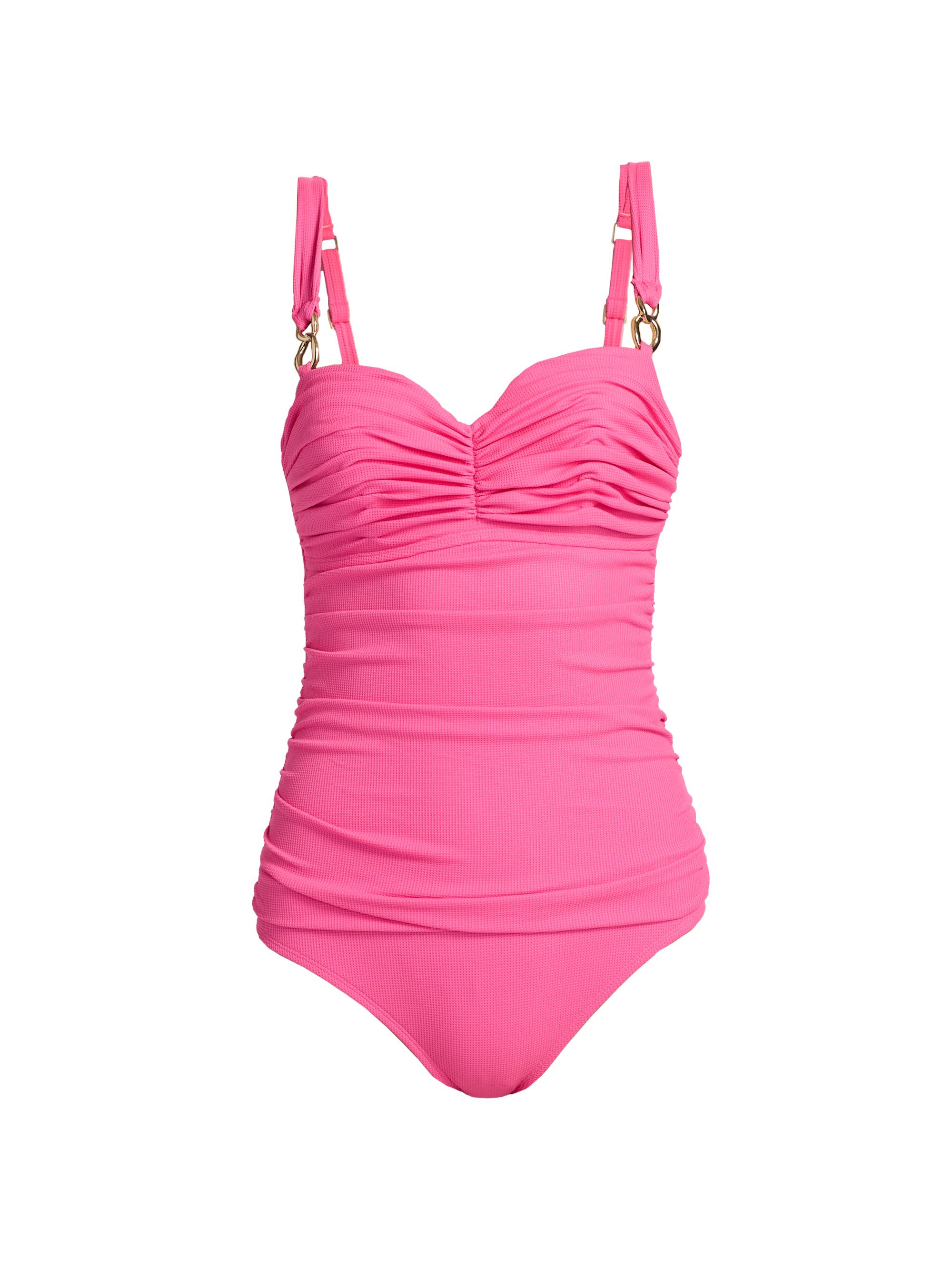 Lilly Pulitzer Women's Solaria Ruched One-Piece Swimsuit - Cherry Blossom Pink