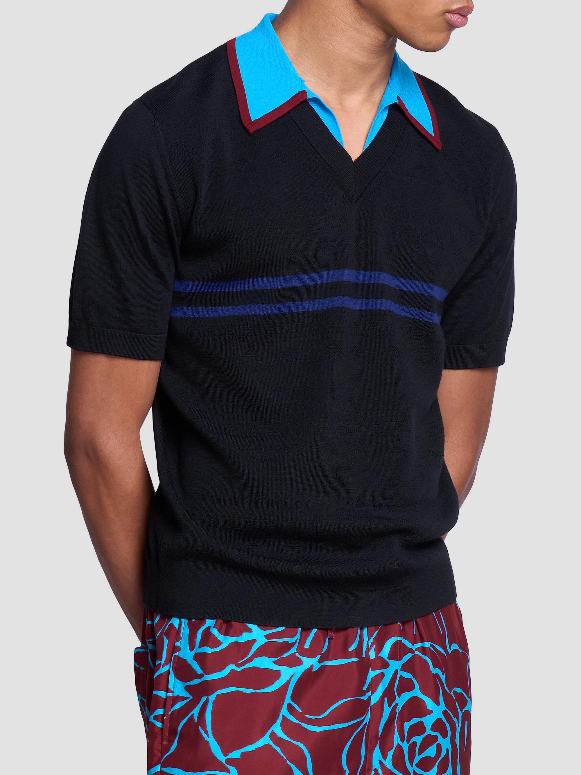 Dries Van Noten Wool-Blend Knit Polo Shirt | Saks Fifth Avenue