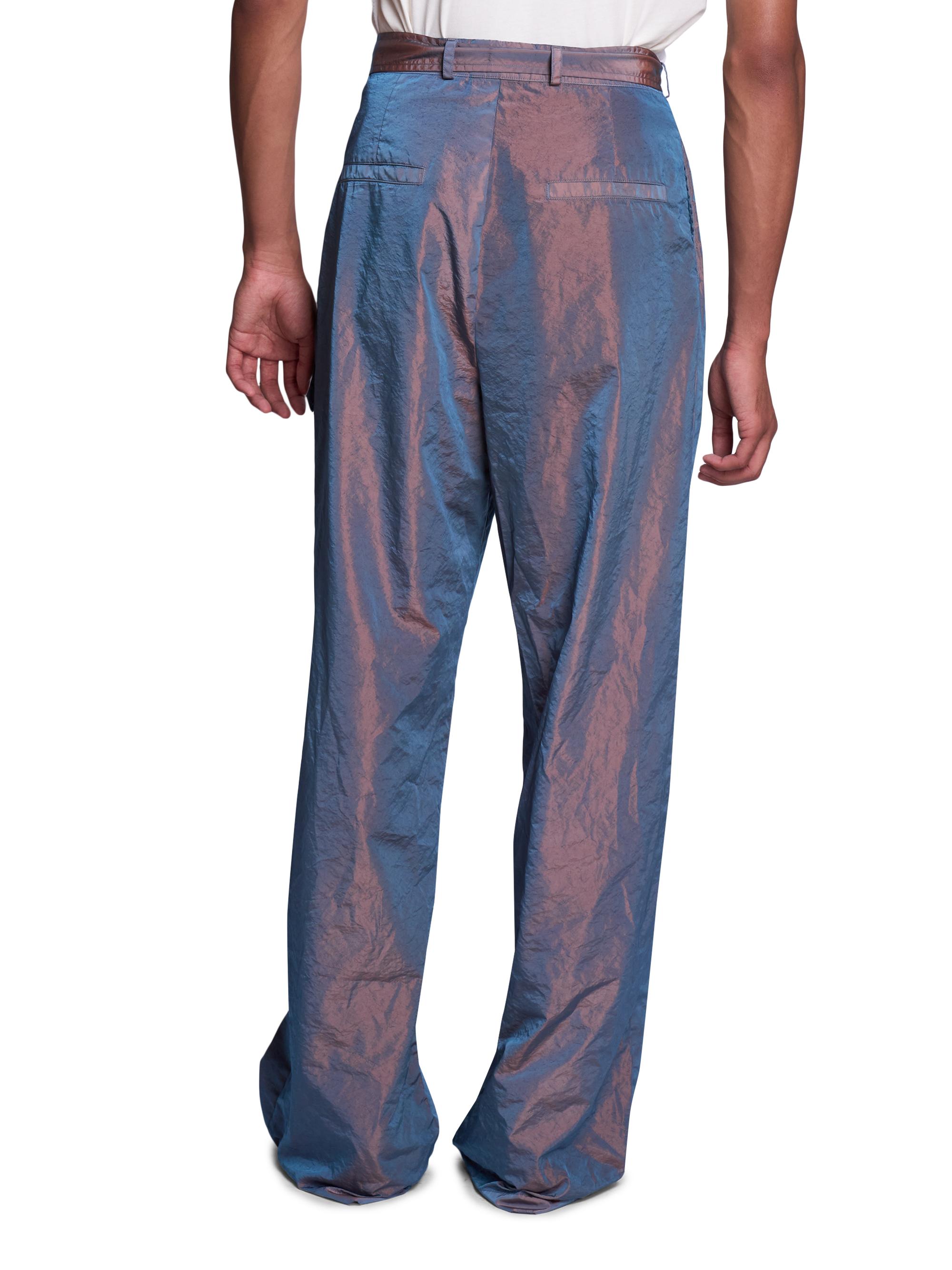 DRIES VAN NOTEN ライトブルー スラックス 46 Dries Van Noten Iridescent Nylon Straight-Leg Pants | Saks Fifth