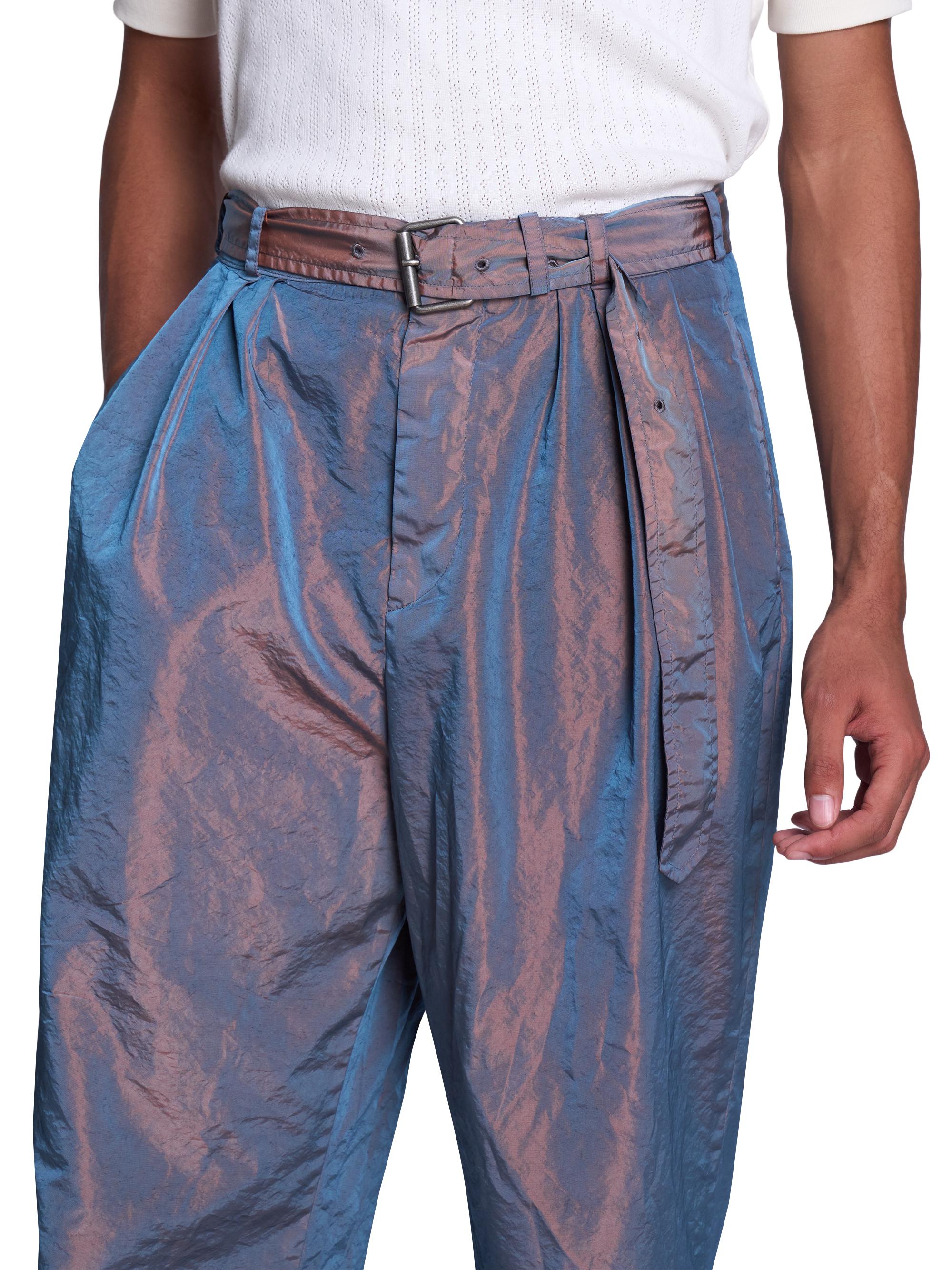 Dries Van Noten Iridescent Nylon Straight-Leg Pants | Saks Fifth