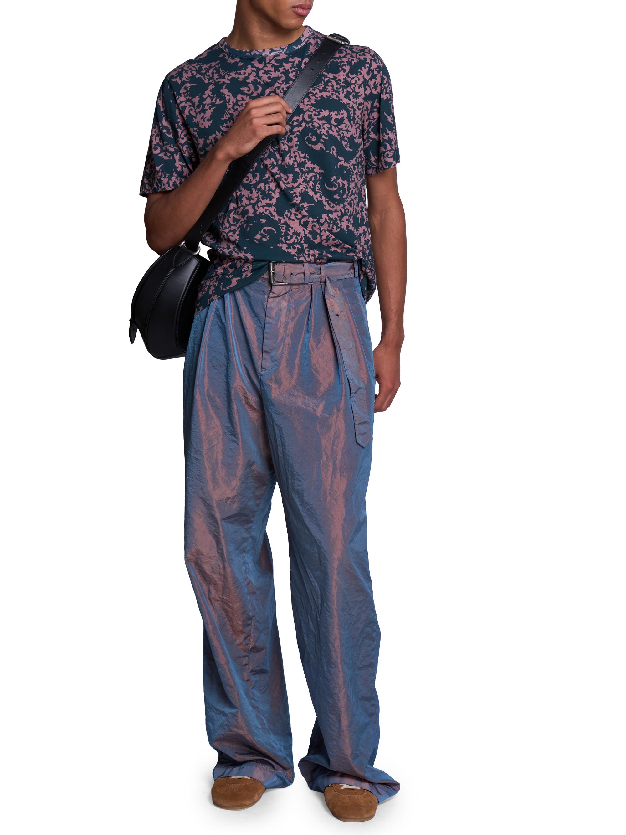 Dries Van Noten Iridescent Nylon Straight-Leg Pants | Saks Fifth