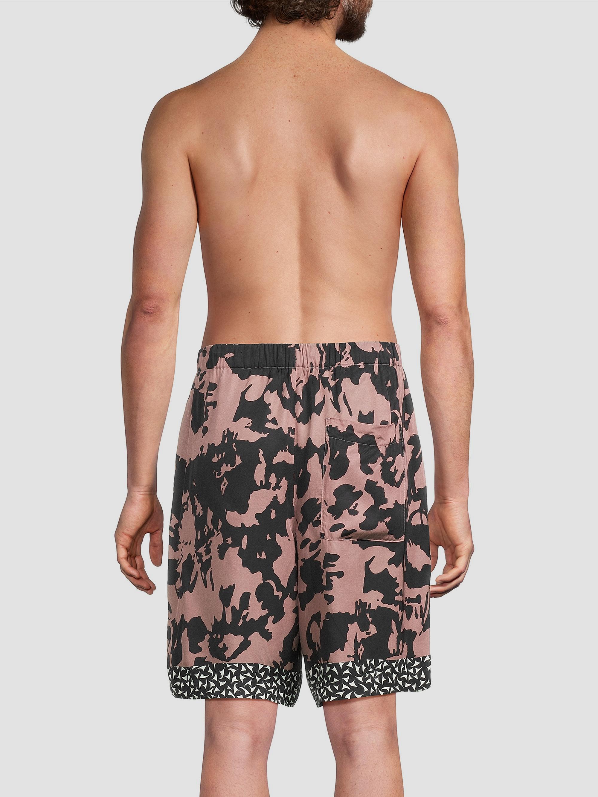 Dries Van Noten Men's Two-Tone Abstract Print Swim Shorts - Old Rose | Thumbnail 5