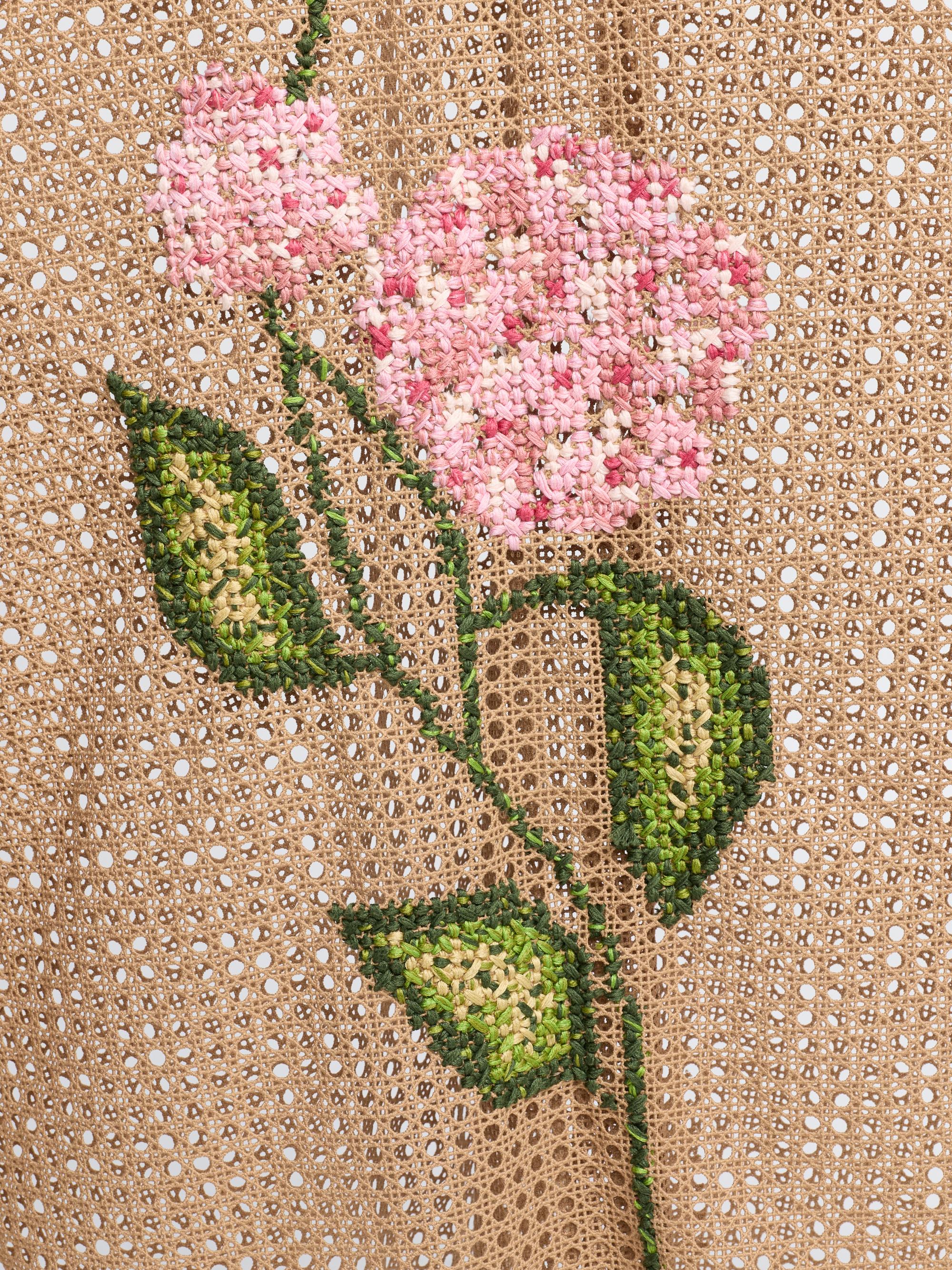 Oscar de la Renta Rattan Geo Embroidered Guipure Midi-Dress | Saks Fifth  Avenue