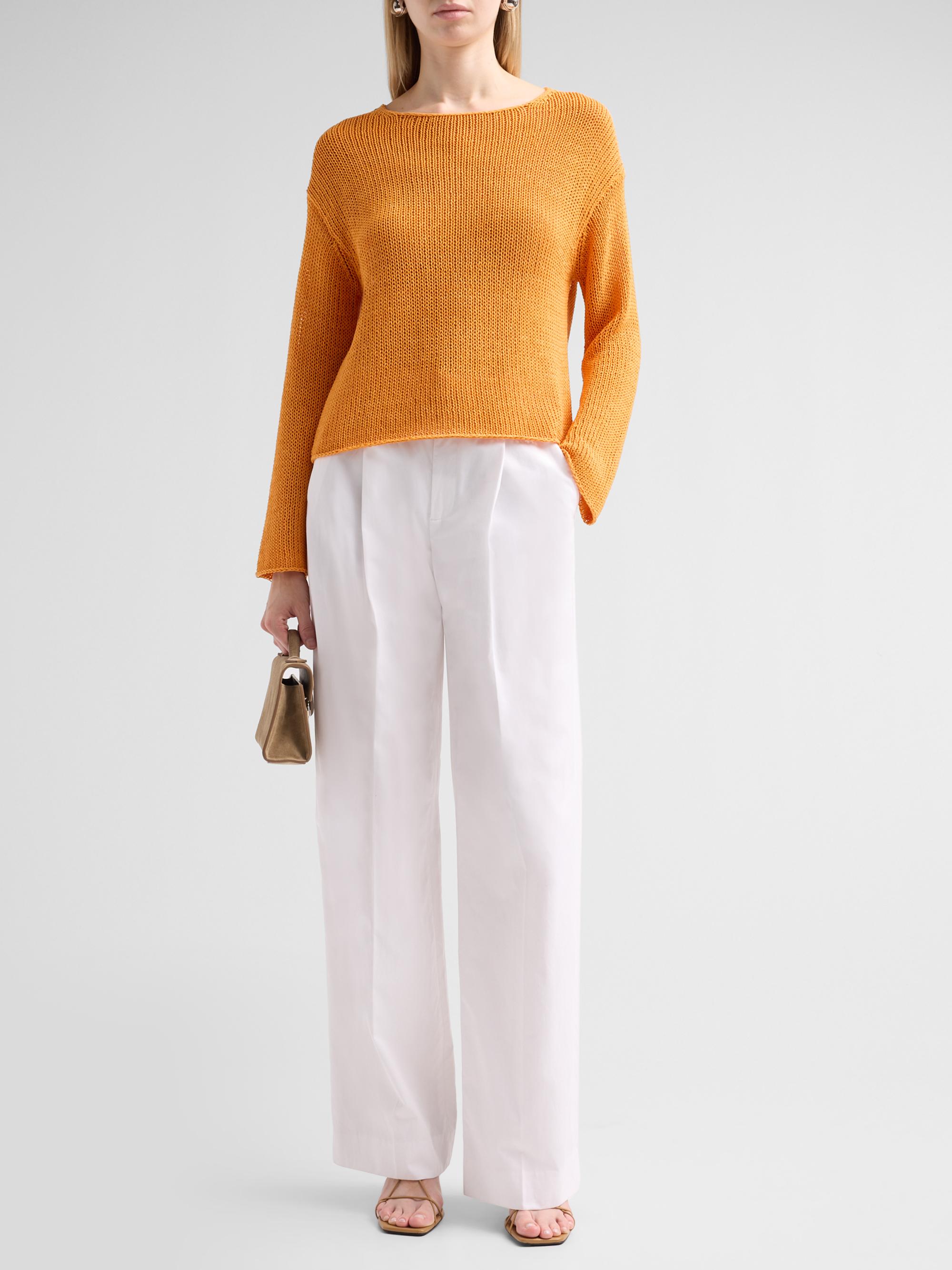Vince Women's Camille Cotton-Blend Mid-Rise Wide-Leg Trousers - Optic White | Thumbnail 2