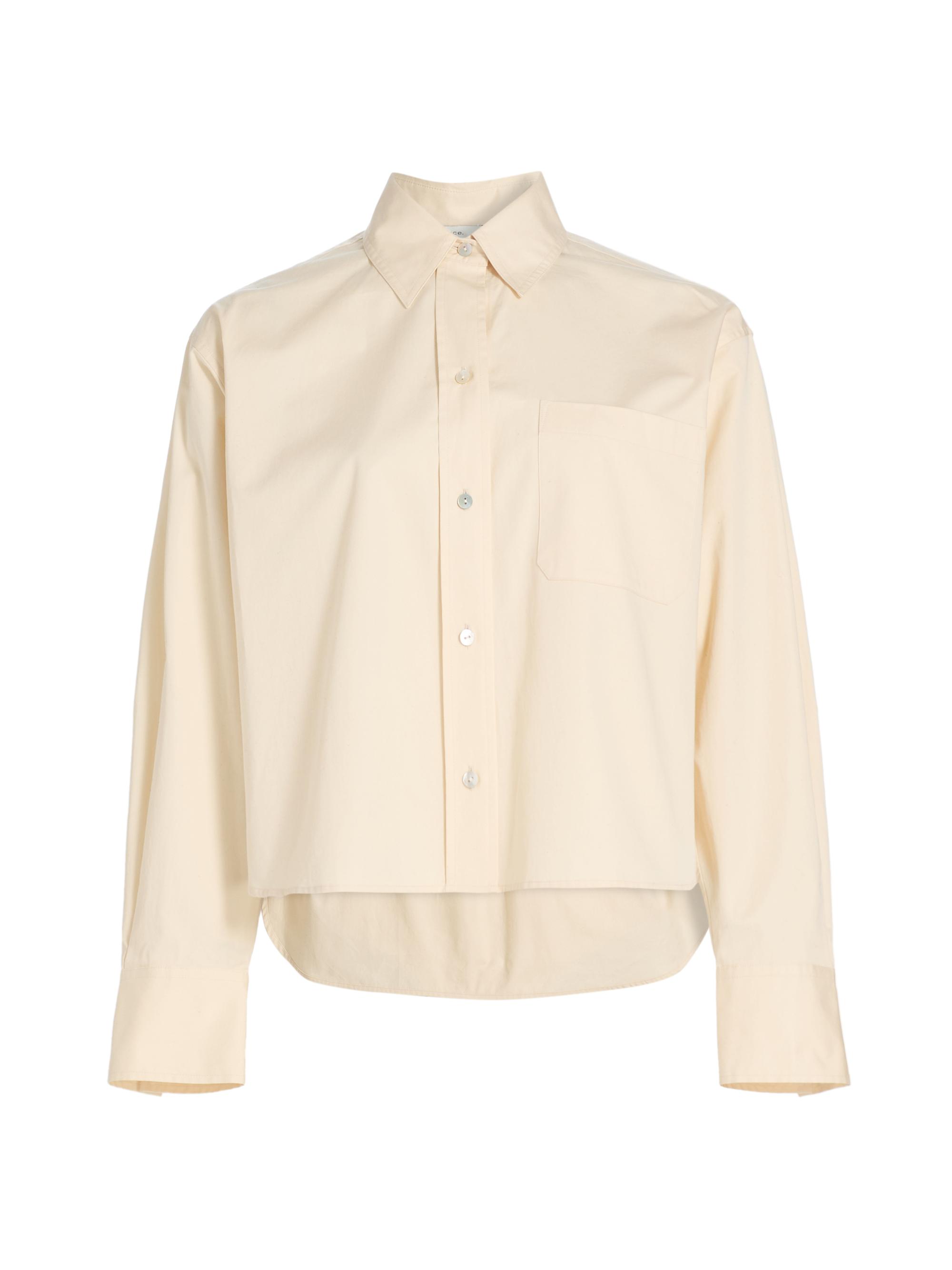 Boxy Cotton Crop Shirt