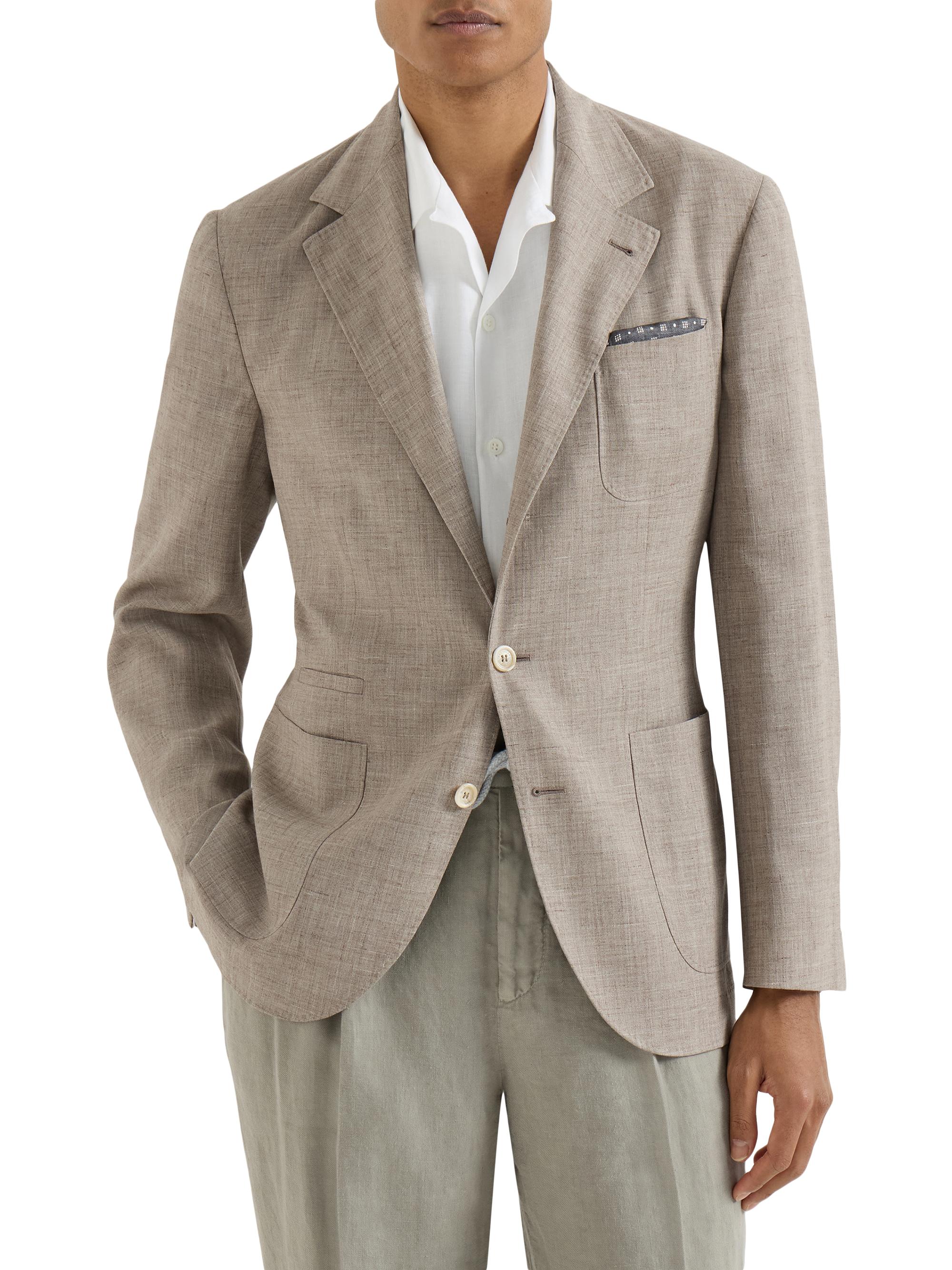 Brunello Cucinelli Wool, Silk and Linen Slubbed Fresco