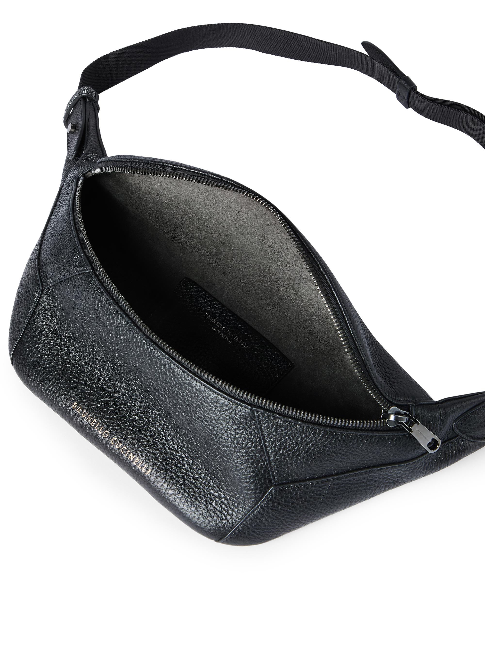 Brunello Cucinelli Duo Belt Bag in Grained Soft Leather with