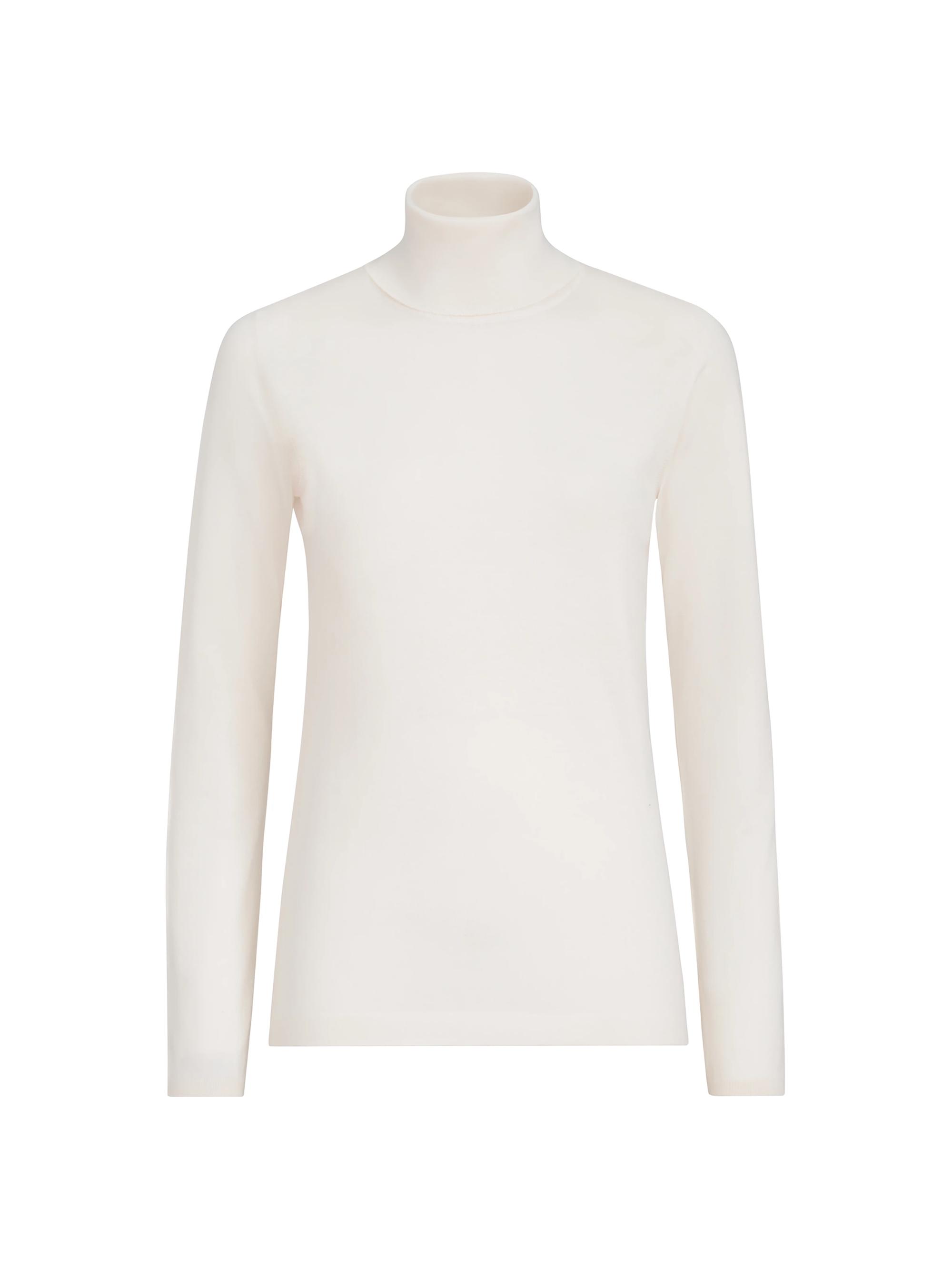 Brunello Cucinelli Women's Cashmere and Silk Lightweight Turtleneck Sweater - White