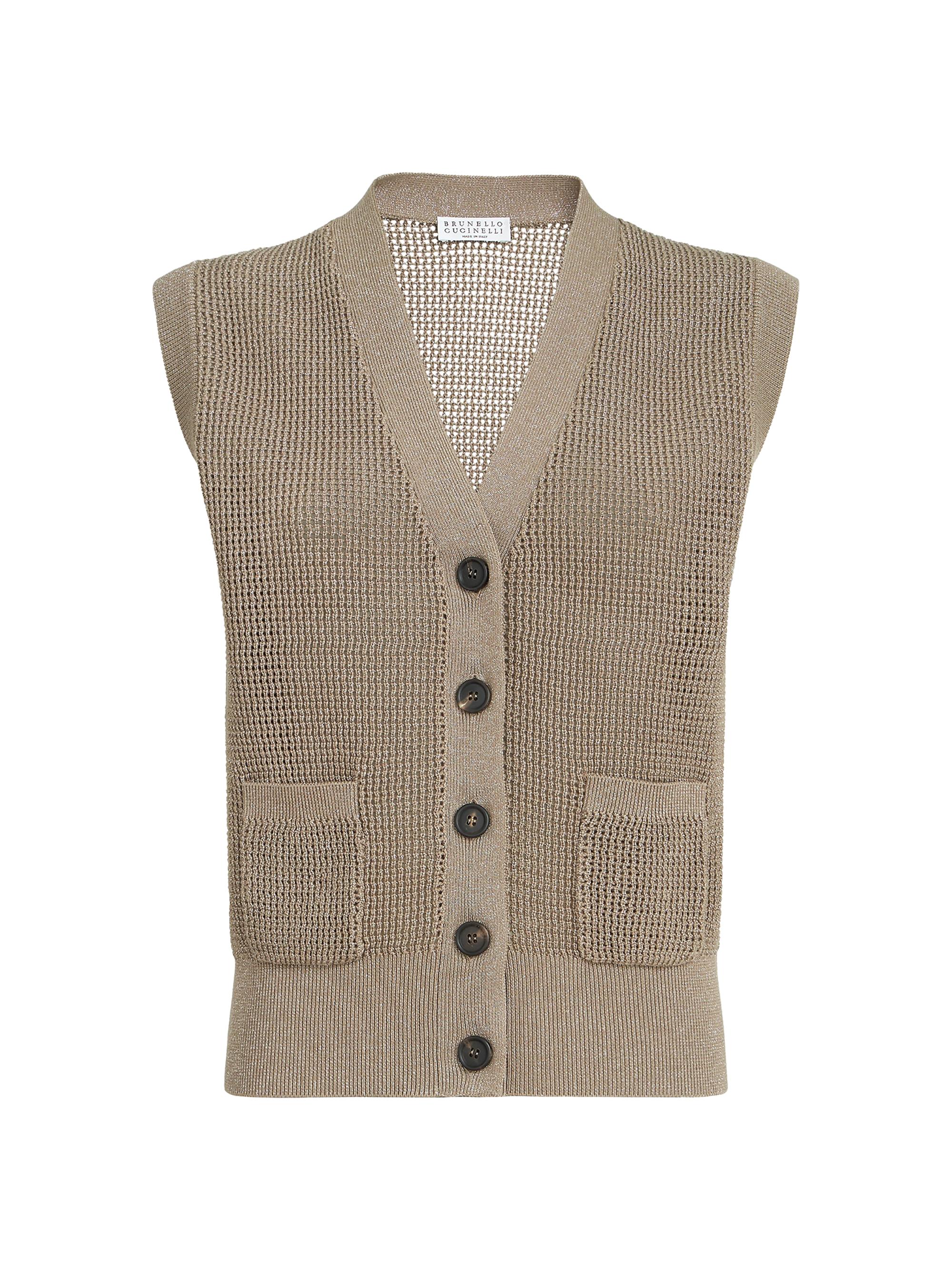 Brunello Cucinelli Women's Sparkling Cotton English Rib Cardigan - Walnut