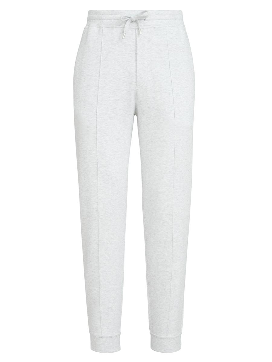 Brunello Cucinelli Techno Cotton French Terry Trousers with Crête