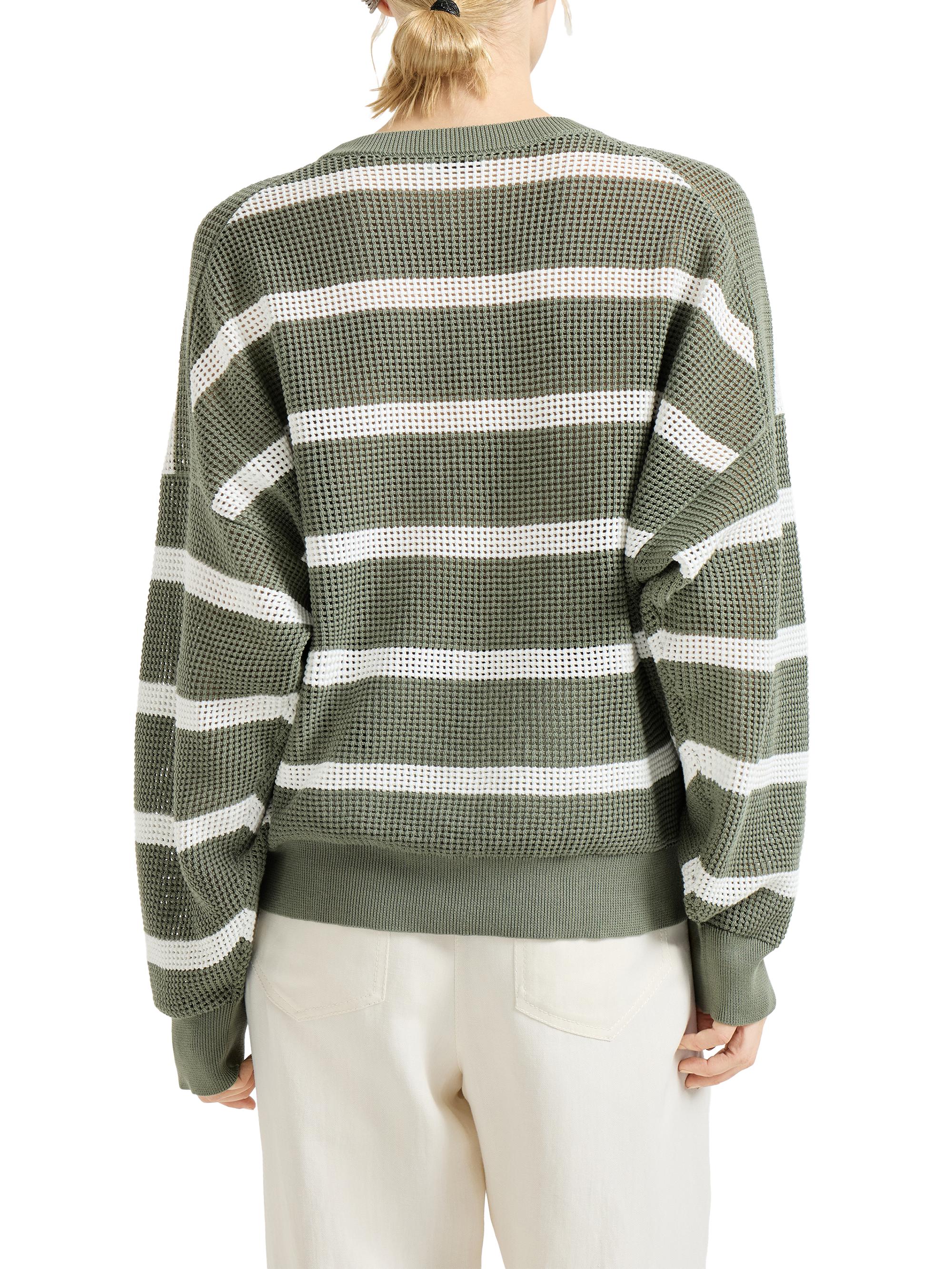 Brunello Cucinelli Cotton Net Striped Sweater | Saks Fifth Avenue