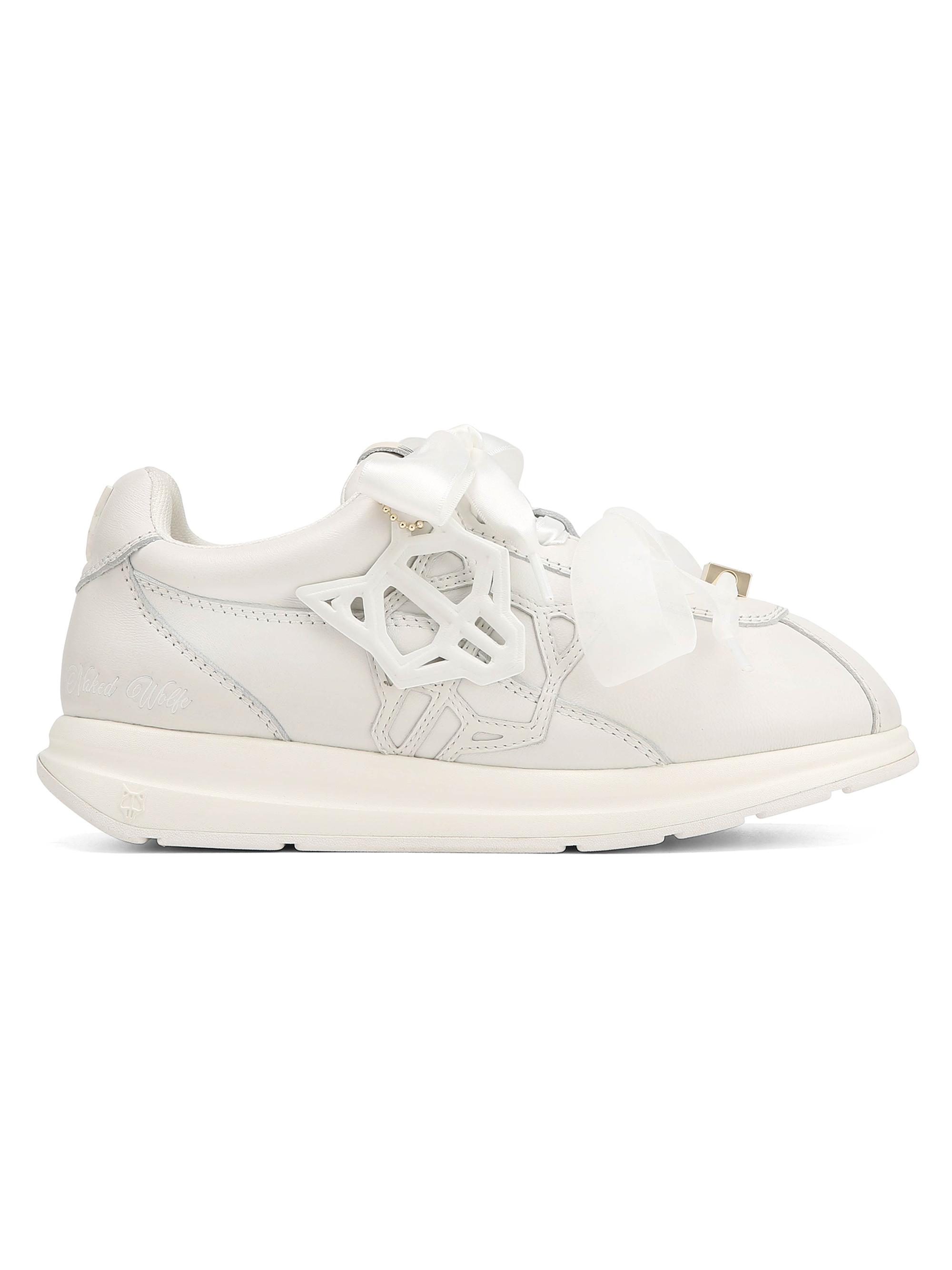 Naked Wolfe Women's Expense Leather Sneakers - White