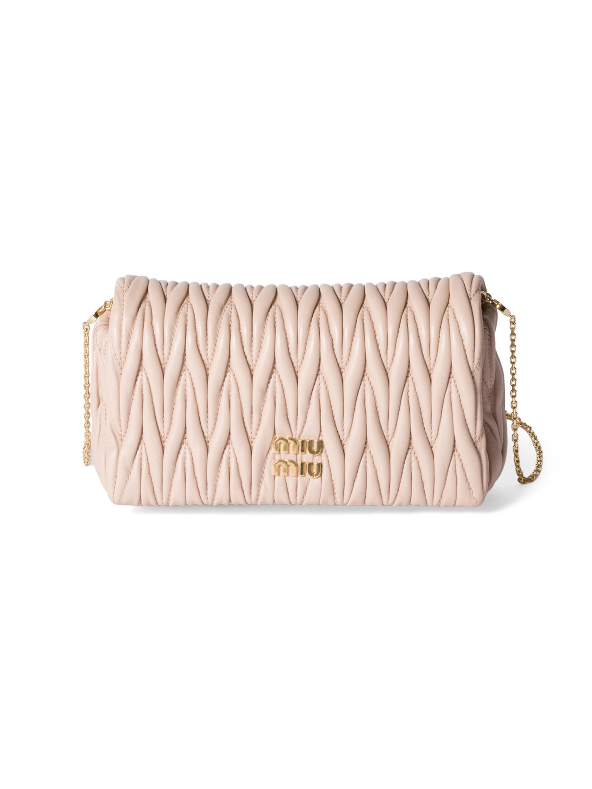 Miu Miu Women's Matelassé Nappa Leather Mini Shoulder Bag - Pink