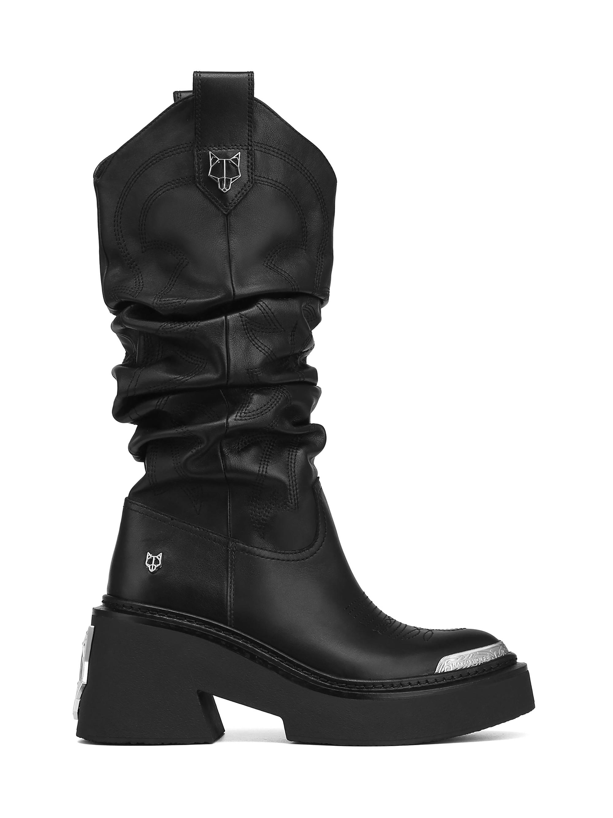 Naked Wolfe Sugar Black Platform Booties | Saks Fifth Avenue