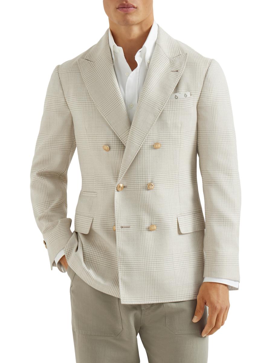 Brunello Cucinelli Prince Of Wales One and a Half Breasted