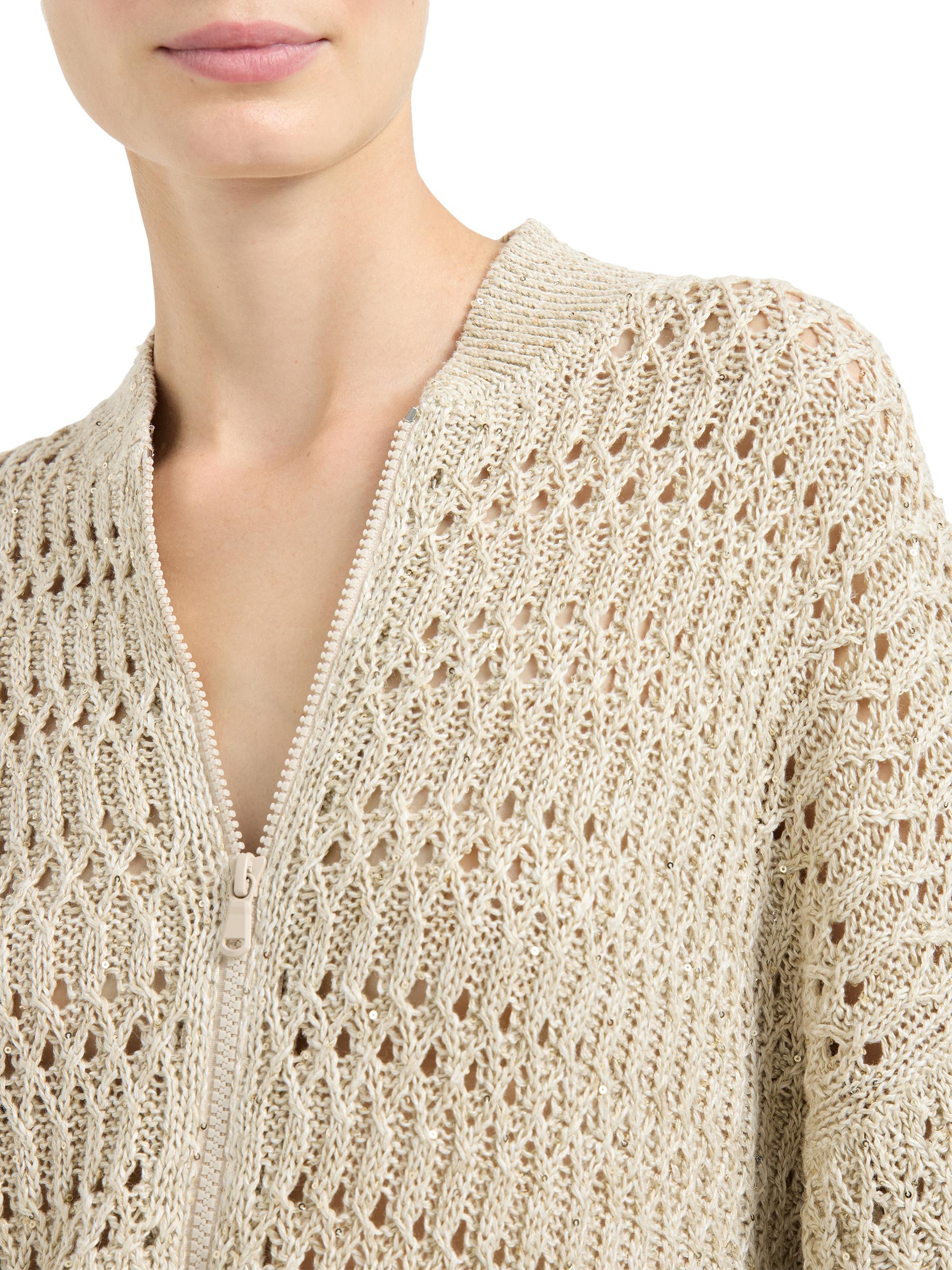 Brunello Cucinelli Linen Dazzling Braids Cardigan | Saks Fifth Avenue