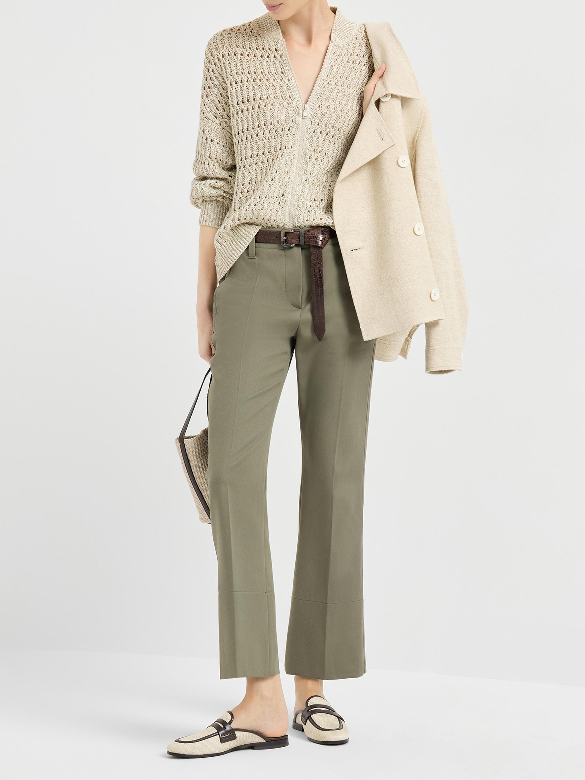 Brunello Cucinelli Linen Dazzling Braids Cardigan | Saks Fifth Avenue