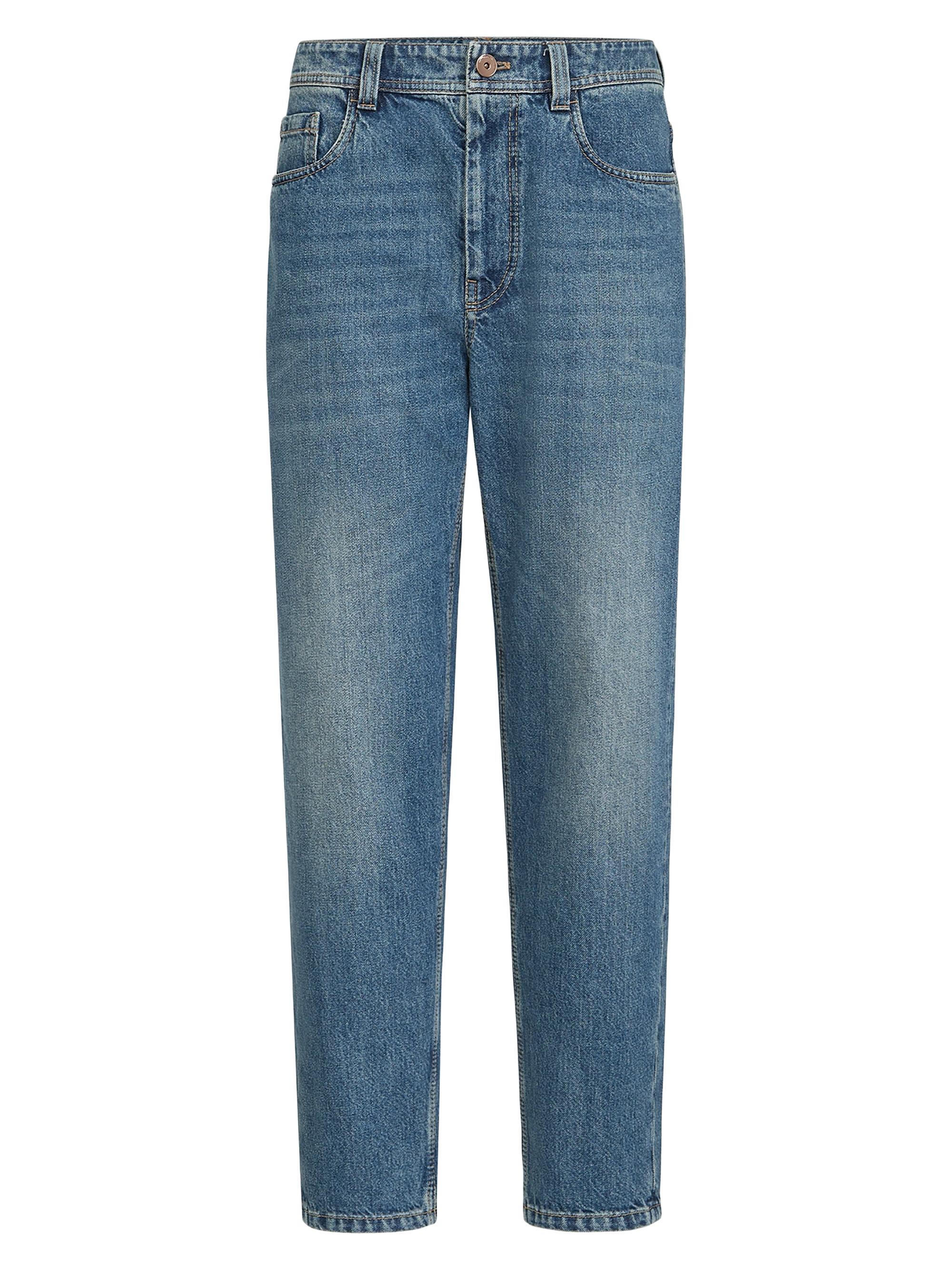 Brunello Cucinelli Women's Authentic Denim Baggy Tapered Trousers - Denim