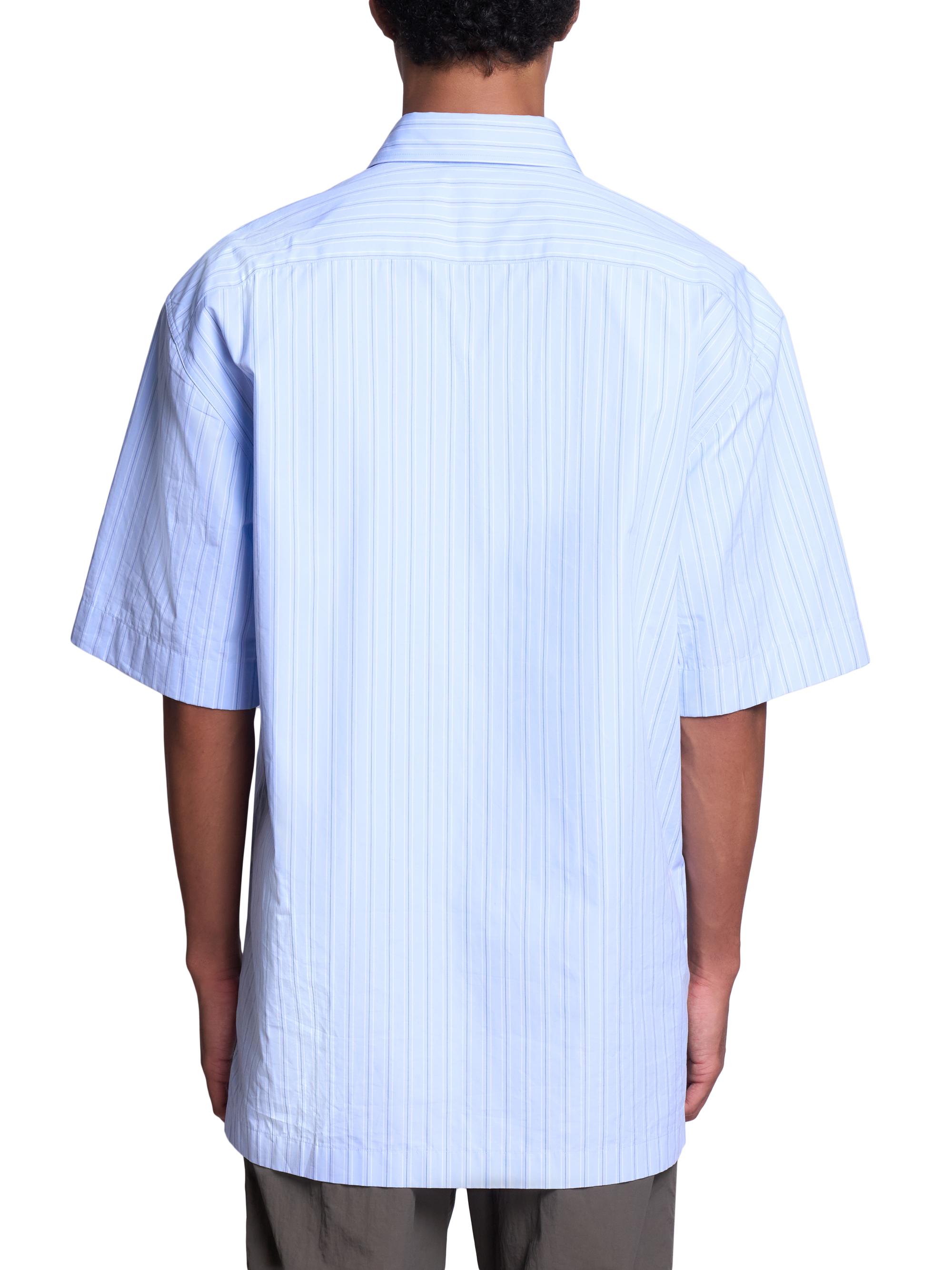 Dries Van Noten Men's Cassidy Striped Cotton Short-Sleeve Shirt - Light Blue | Thumbnail 5