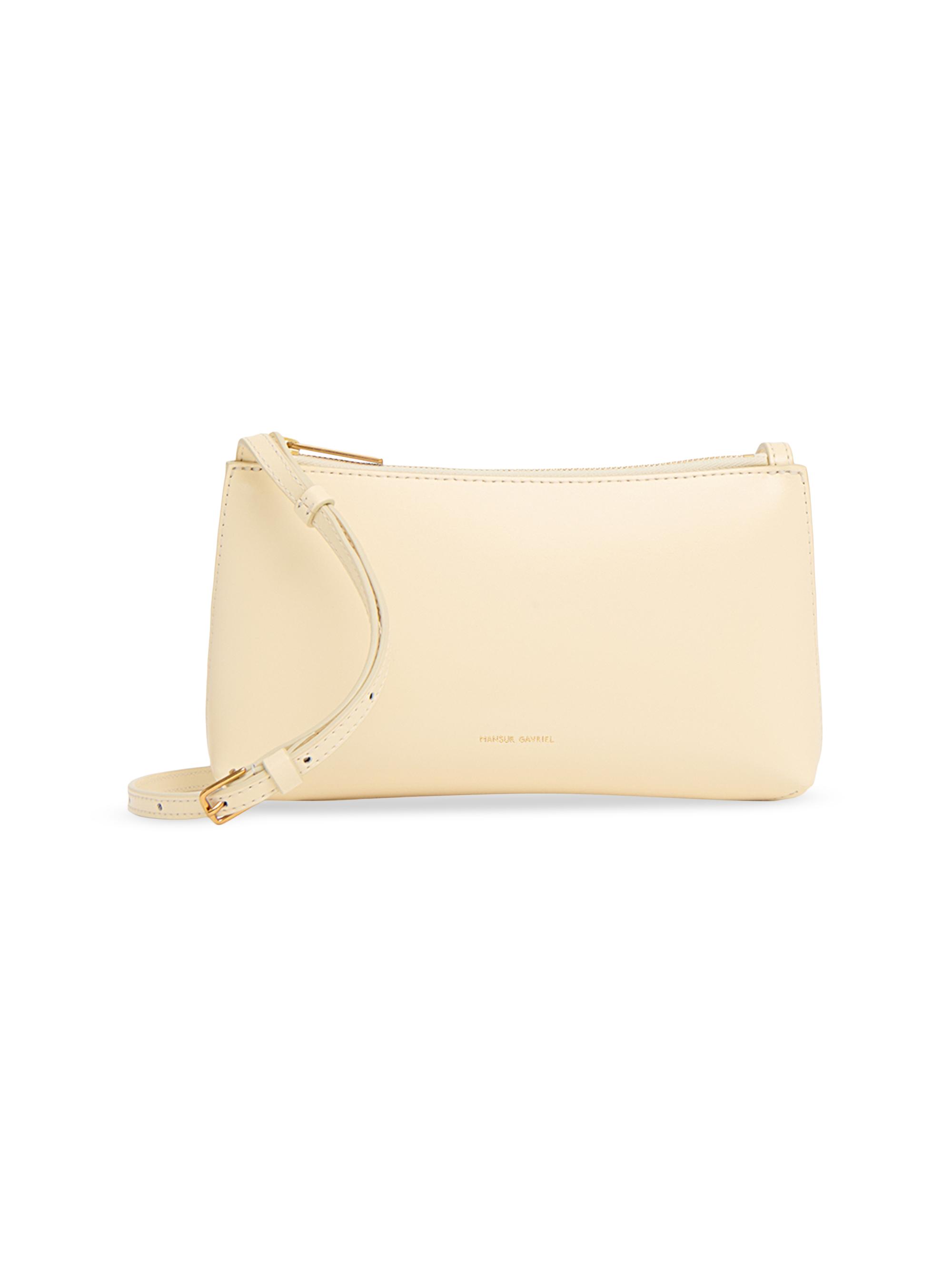Mansur Gavriel Women's Mini Gaia Leather Crossbody Bag - Crema Ebony