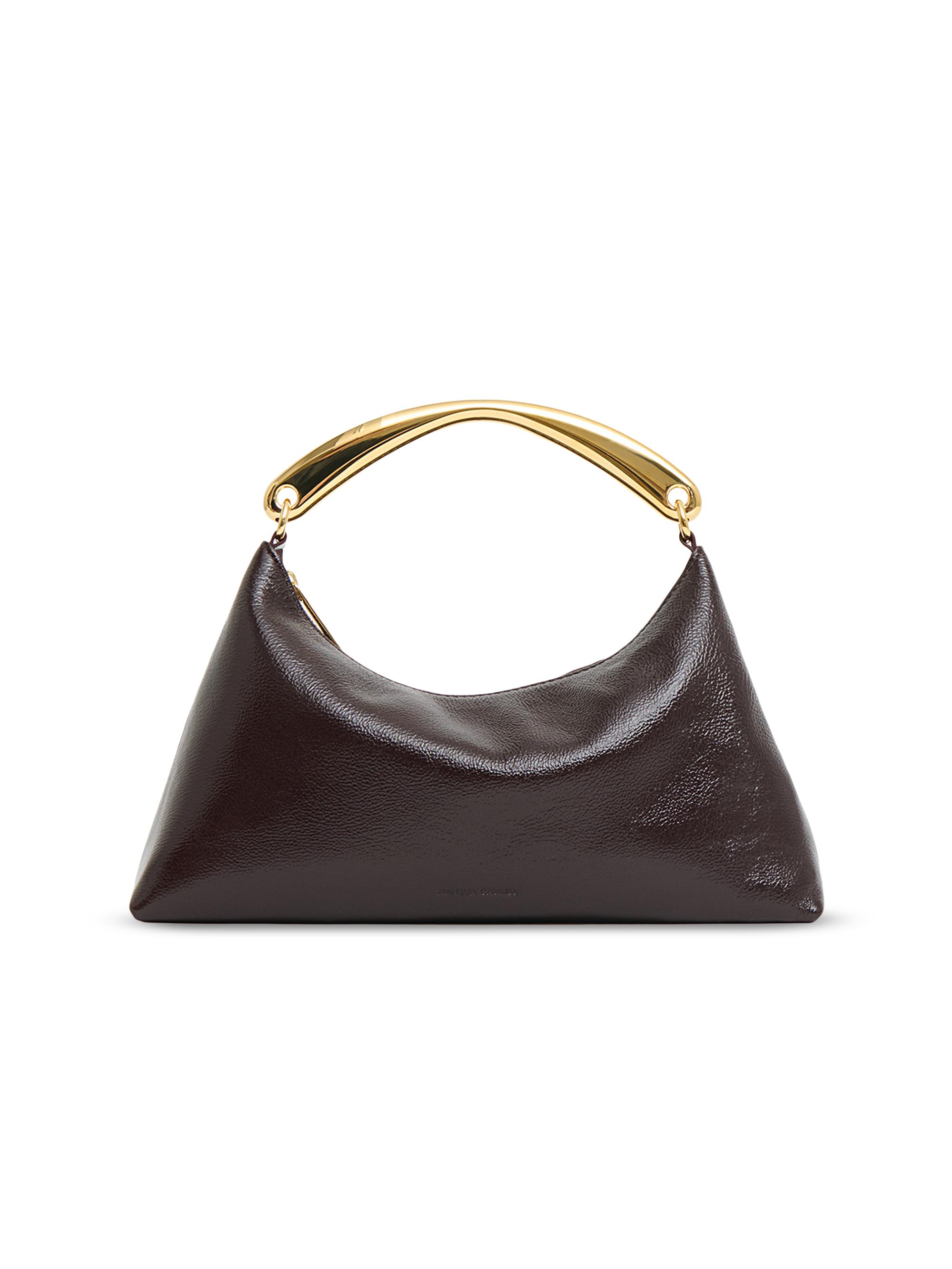Mansur Gavriel Women's Rhea Leather Top Handle Bag - Aubergine